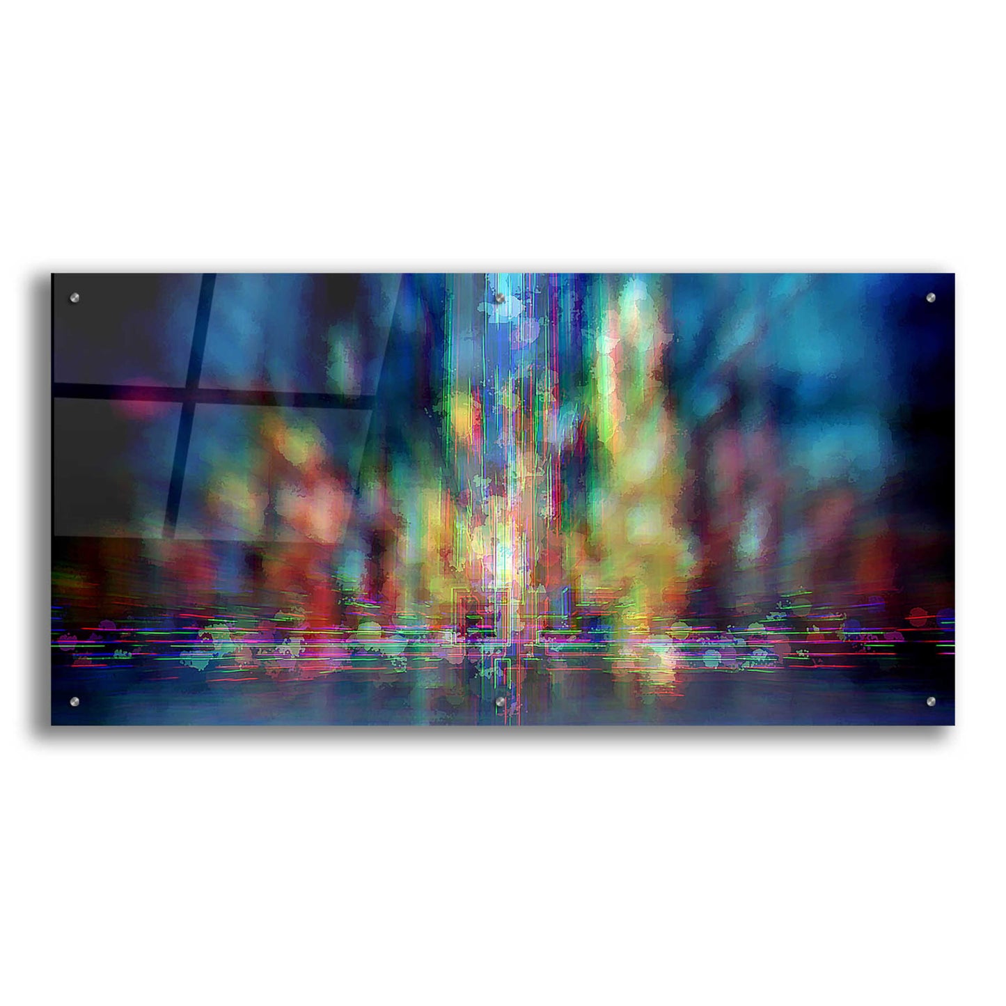 Epic Art 'Neon Jungle' by David Manlove, Acrylic Glass Wall Art,48x24