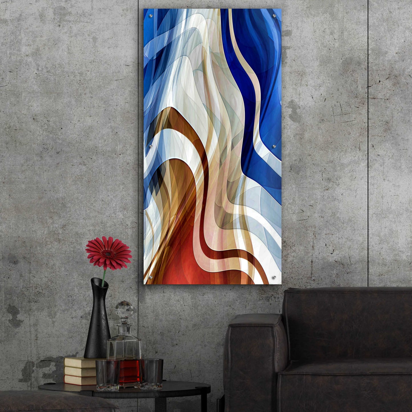 Epic Art 'Liquid Wind' by David Manlove, Acrylic Glass Wall Art,24x48