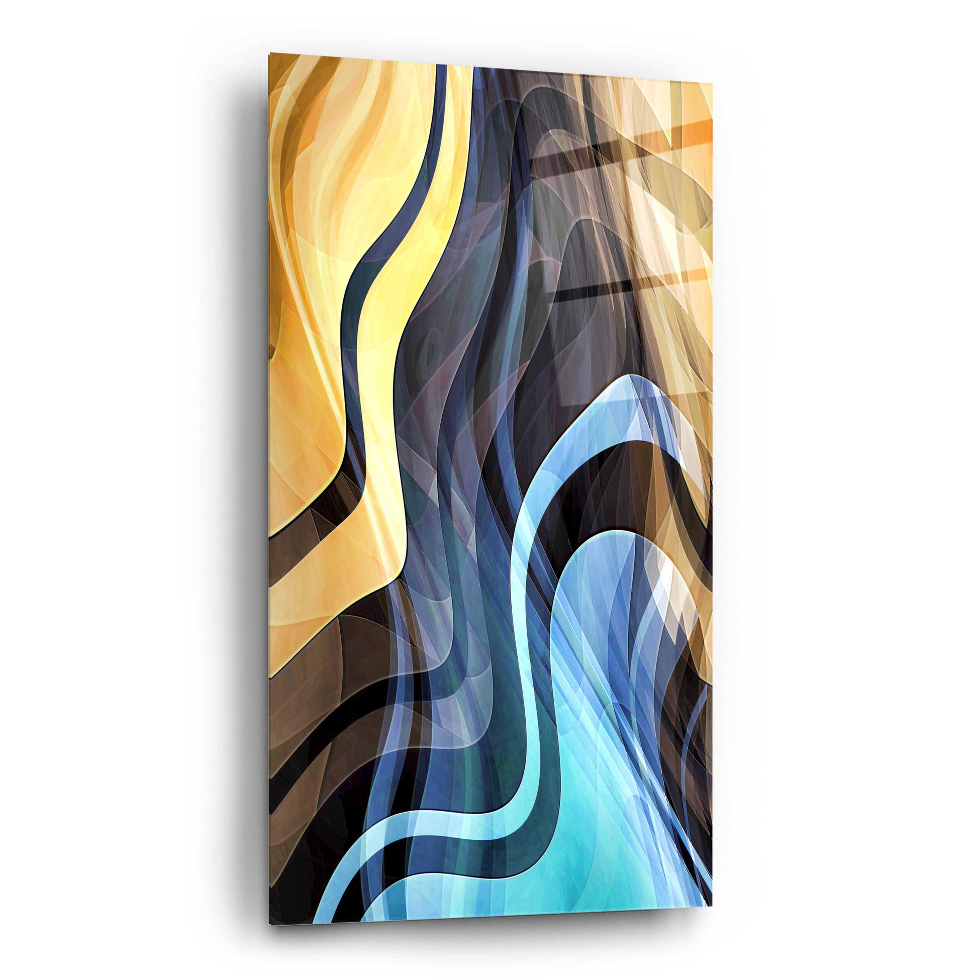 Epic Art 'Vaporizing Gold' by David Manlove, Acrylic Glass Wall Art,12x24