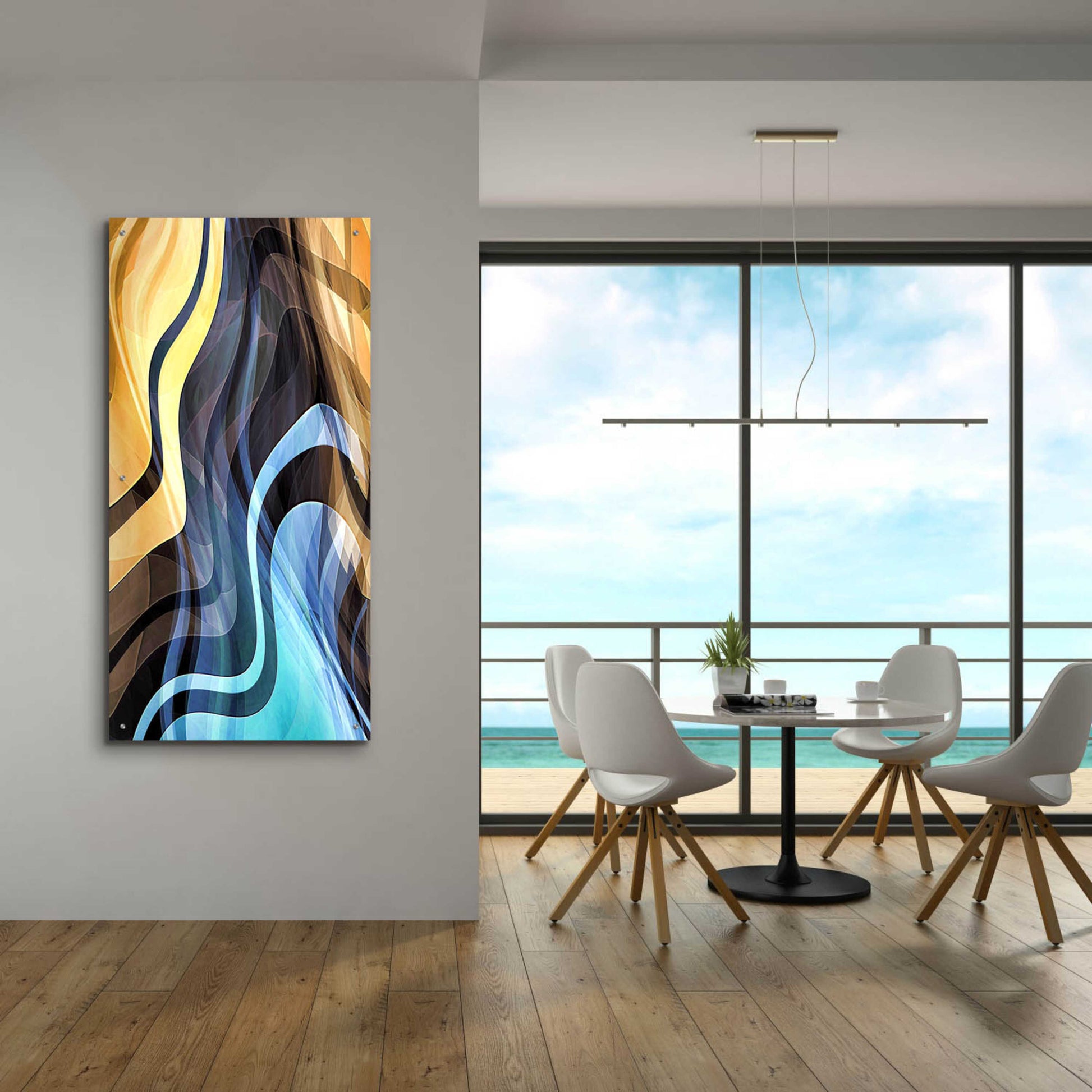 Epic Art 'Vaporizing Gold' by David Manlove, Acrylic Glass Wall Art,24x48