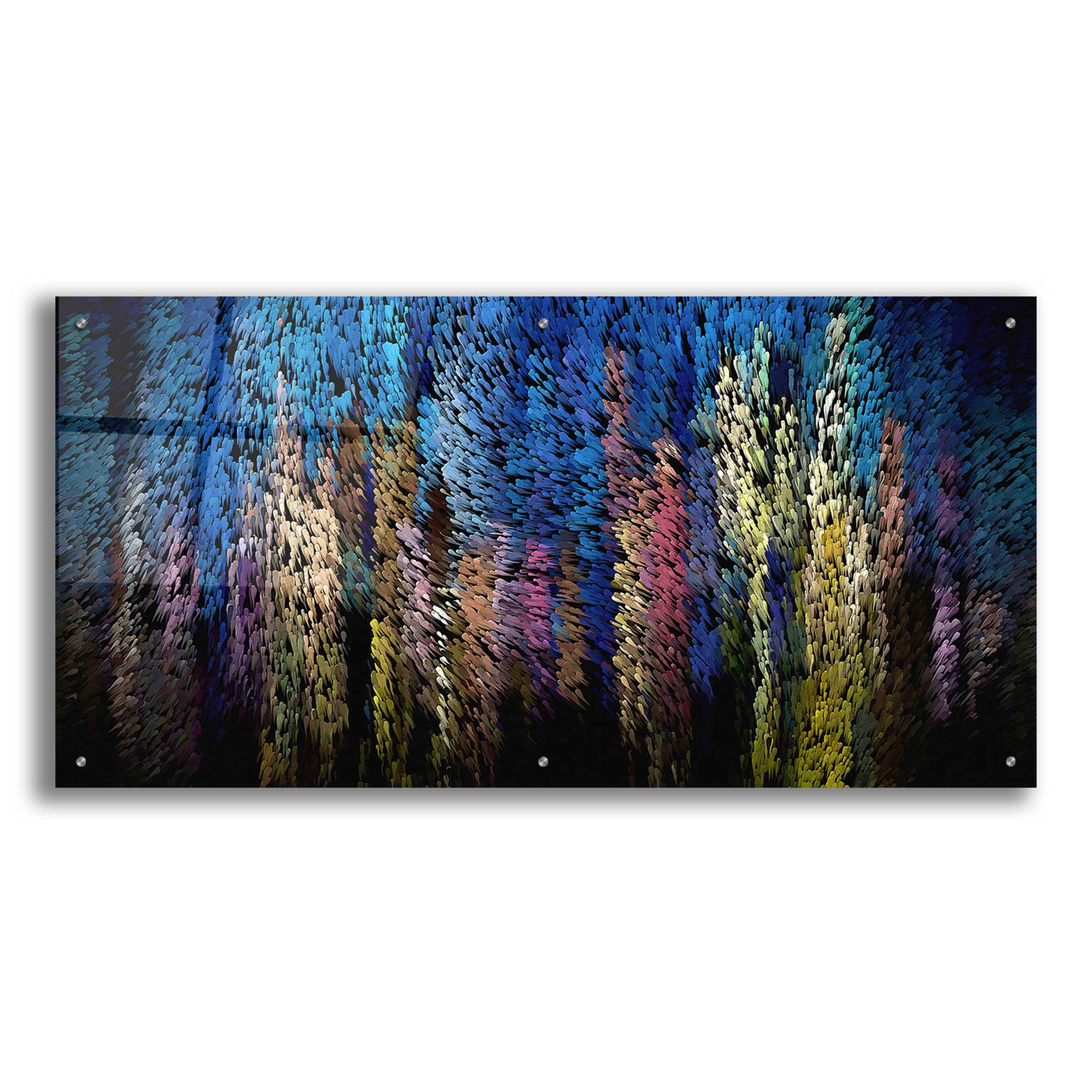 Epic Art 'City Brush 2' by David Manlove, Acrylic Glass Wall Art,48x24