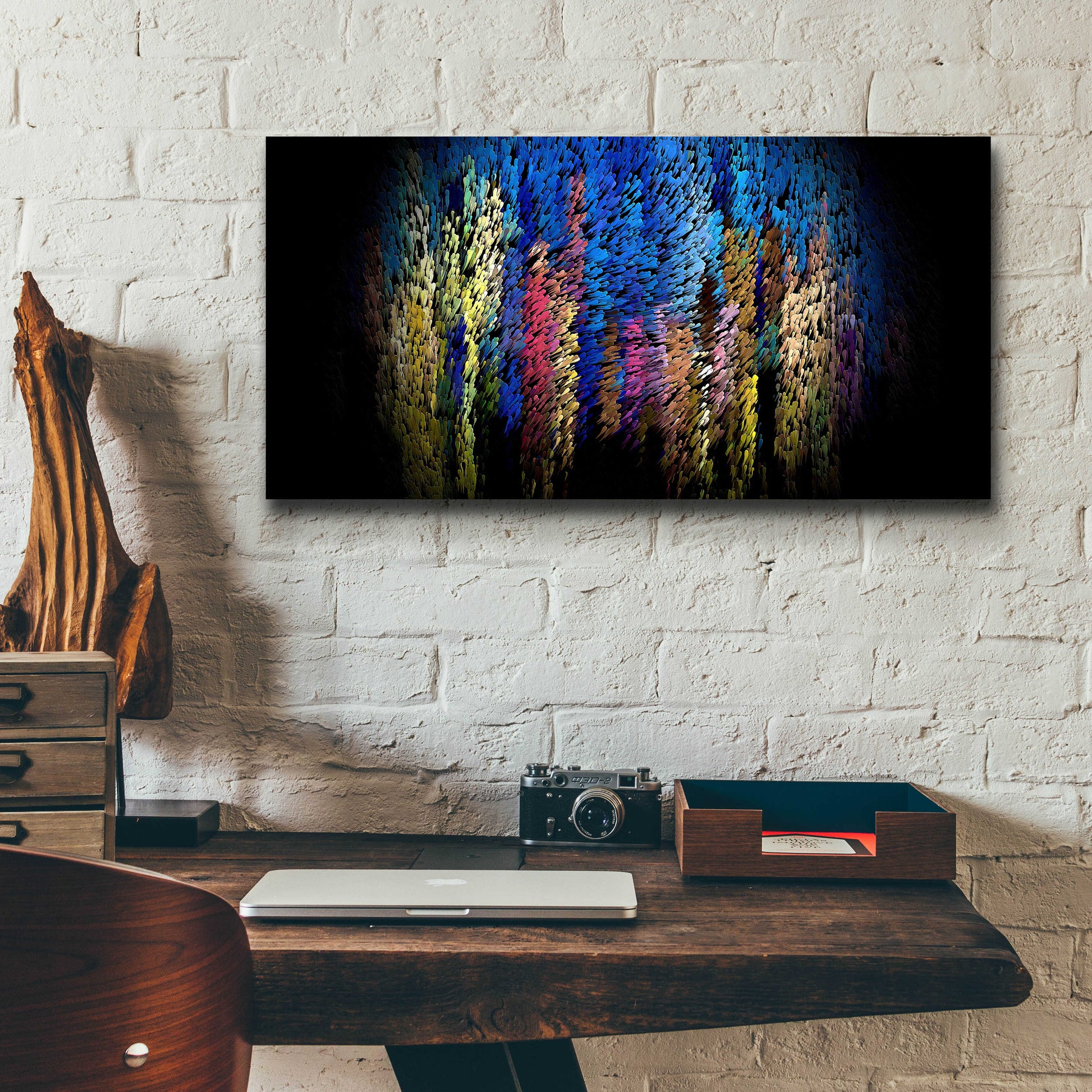 Epic Art 'Out of the Darkness' by David Manlove, Acrylic Glass Wall Art,24x12