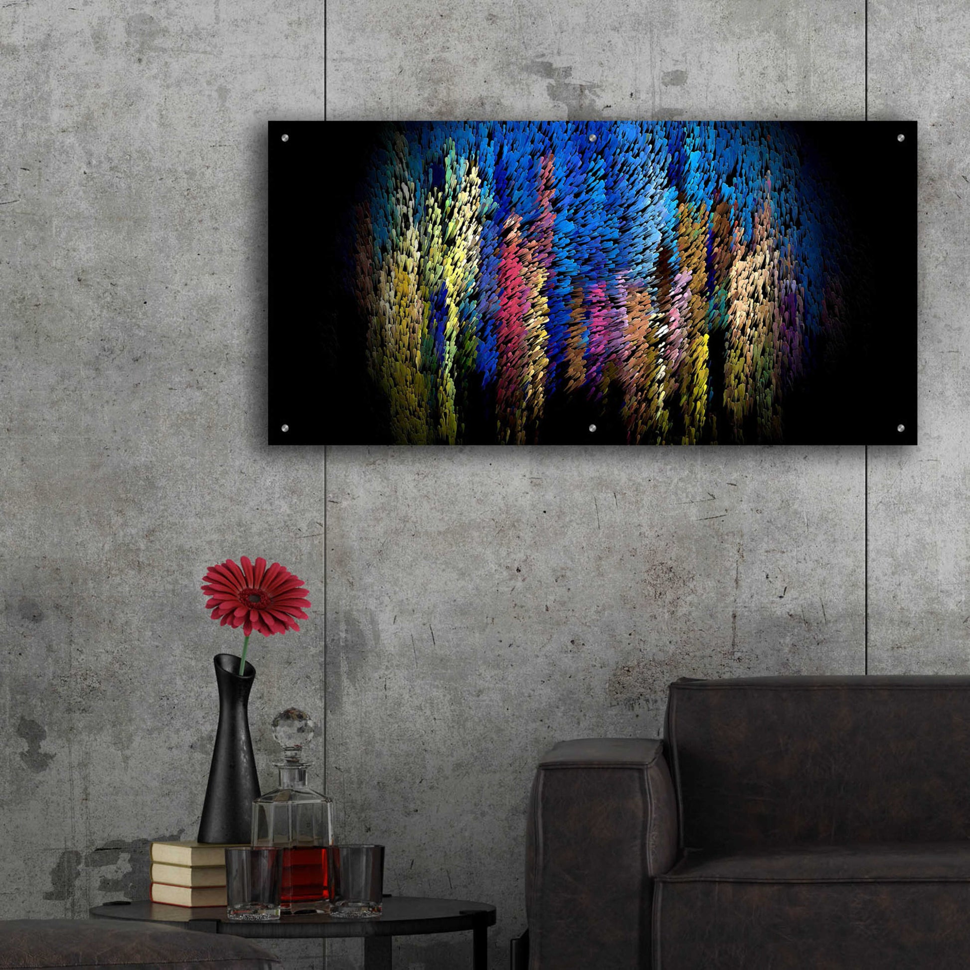 Epic Art 'Out of the Darkness' by David Manlove, Acrylic Glass Wall Art,48x24