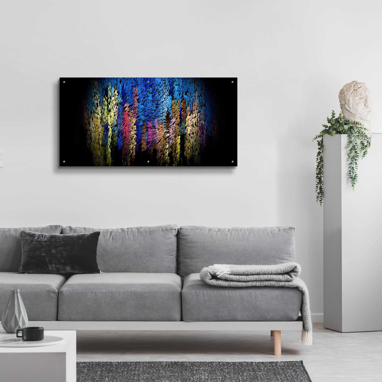 Epic Art 'Out of the Darkness' by David Manlove, Acrylic Glass Wall Art,48x24