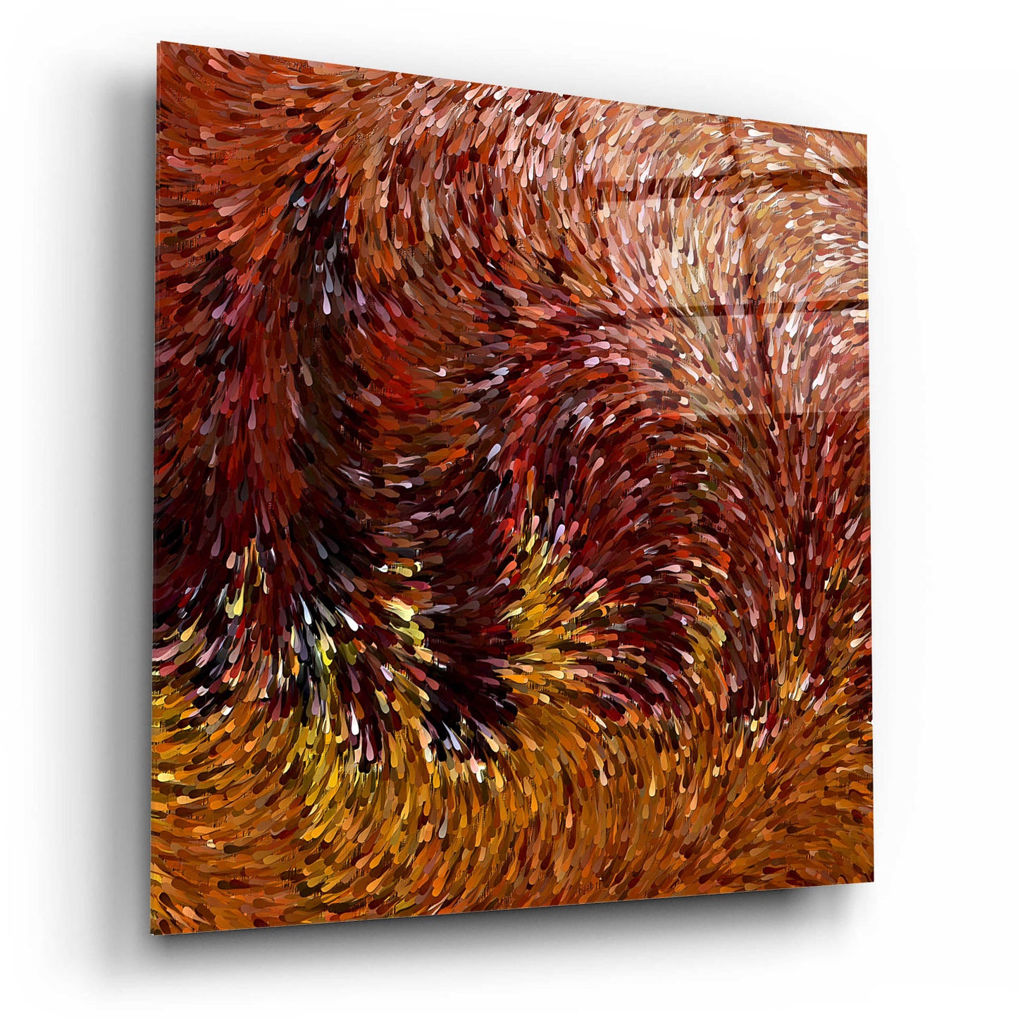 Epic Art 'Fall on Fire' by David Manlove, Acrylic Glass Wall Art,12x12