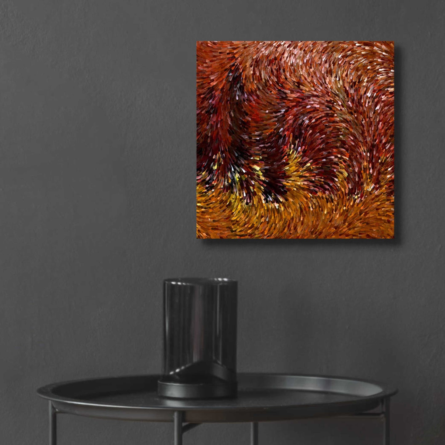 Epic Art 'Fall on Fire' by David Manlove, Acrylic Glass Wall Art,12x12