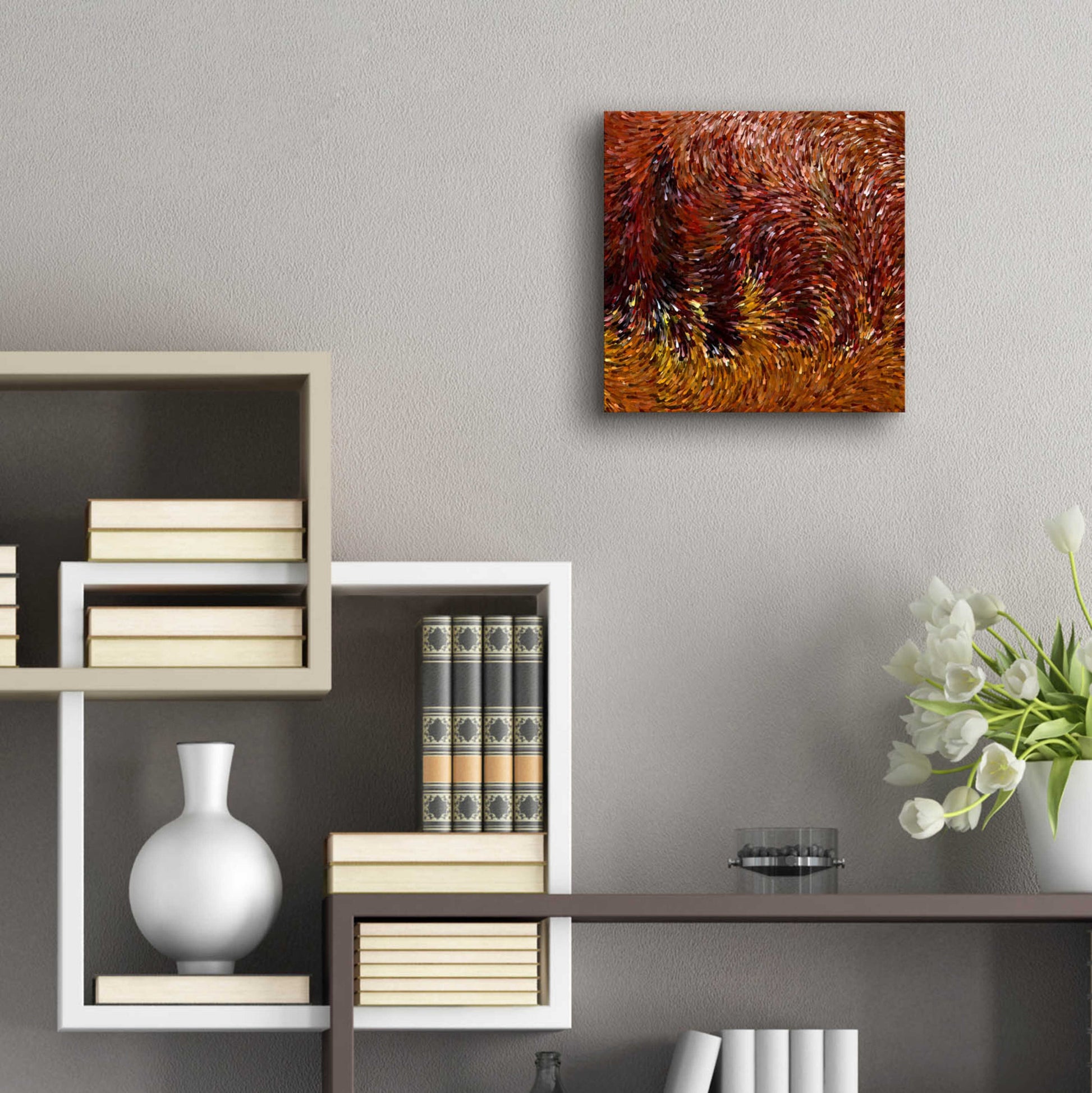 Epic Art 'Fall on Fire' by David Manlove, Acrylic Glass Wall Art,12x12