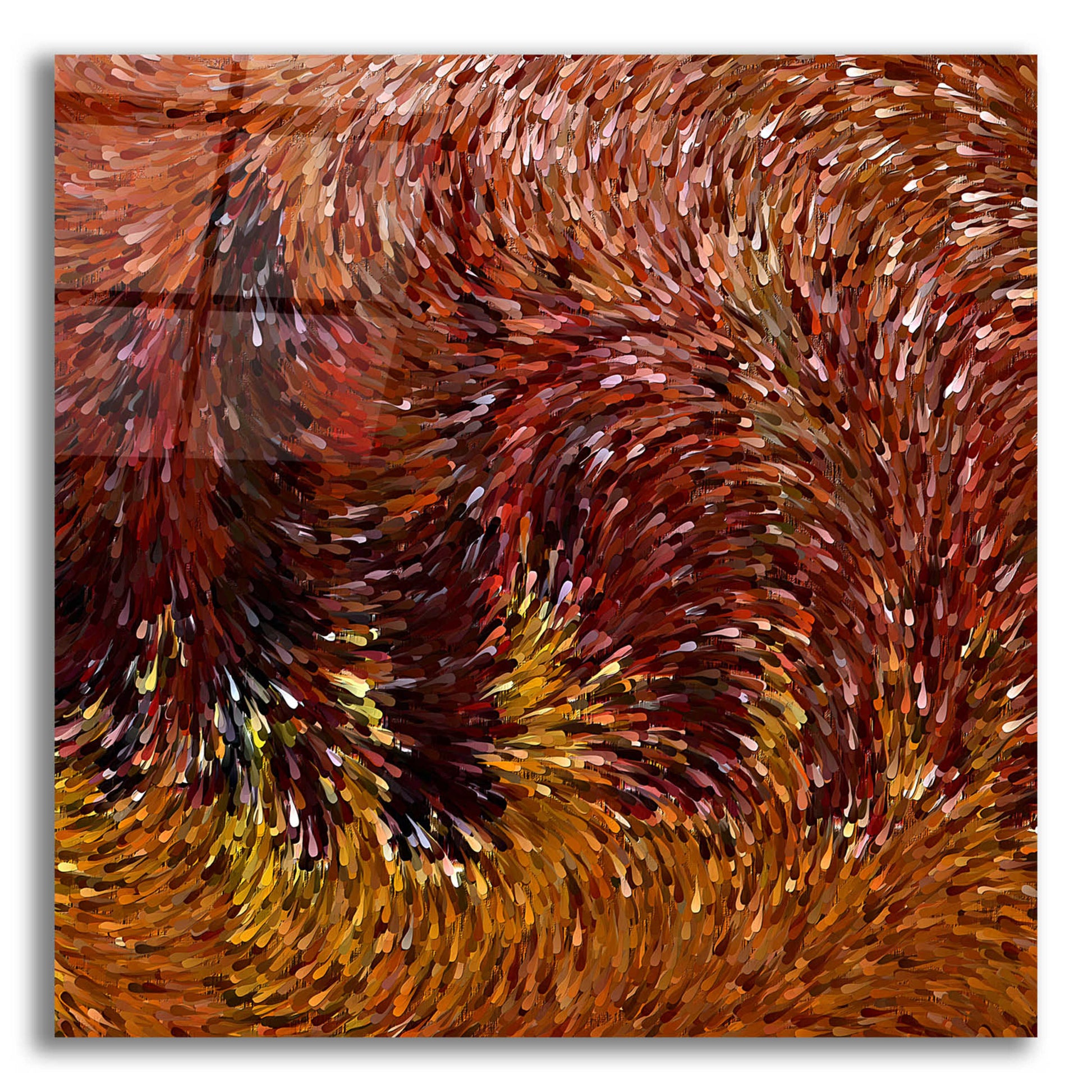 Epic Art 'Fall on Fire' by David Manlove, Acrylic Glass Wall Art,12x12