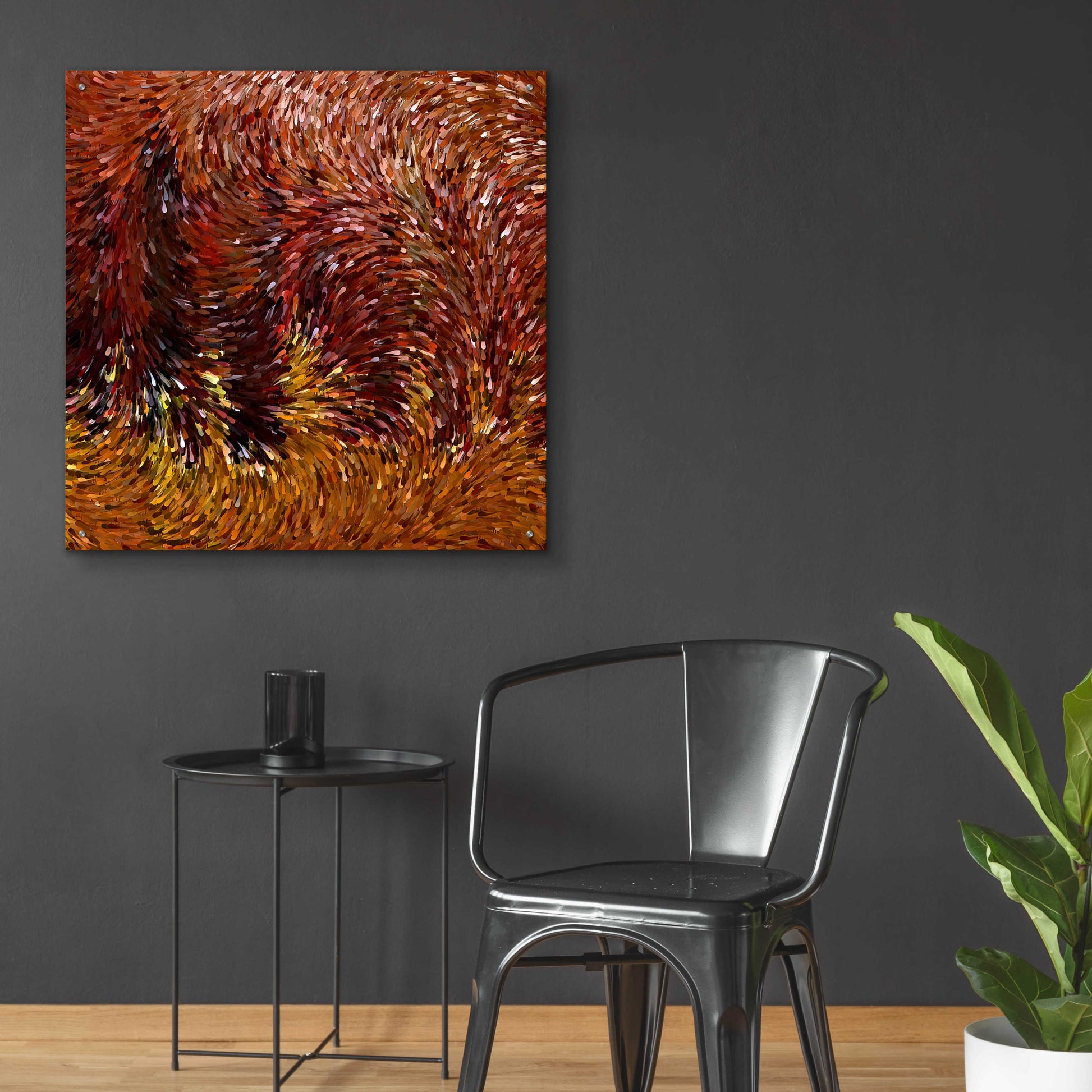 Epic Art 'Fall on Fire' by David Manlove, Acrylic Glass Wall Art,36x36