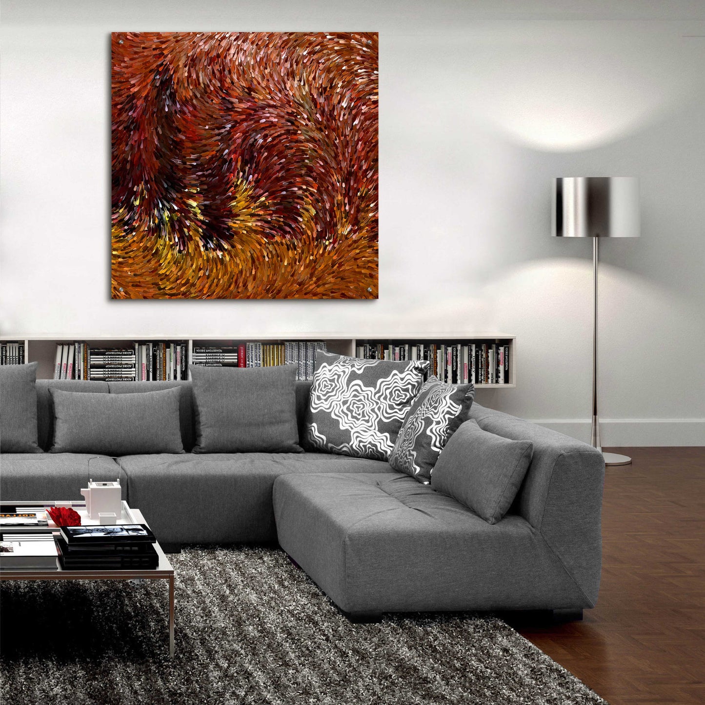 Epic Art 'Fall on Fire' by David Manlove, Acrylic Glass Wall Art,36x36