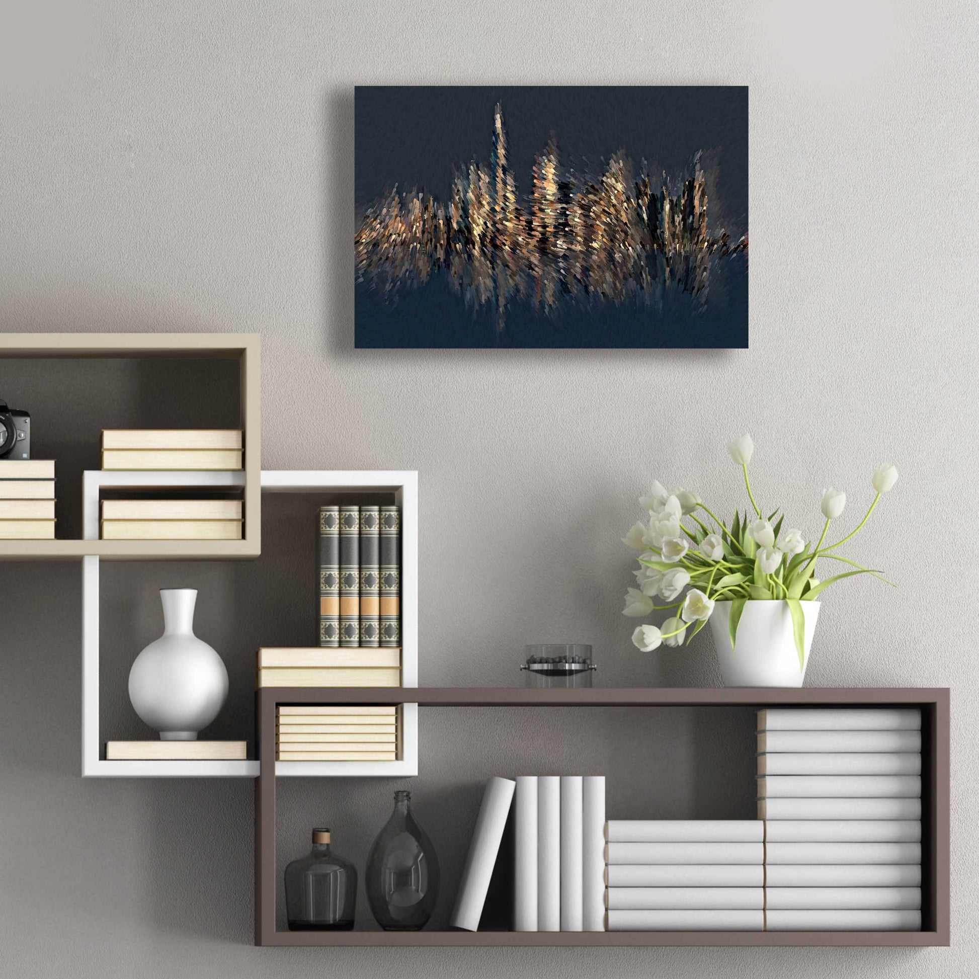 Epic Art 'New York Splash' by David Manlove, Acrylic Glass Wall Art,24x16