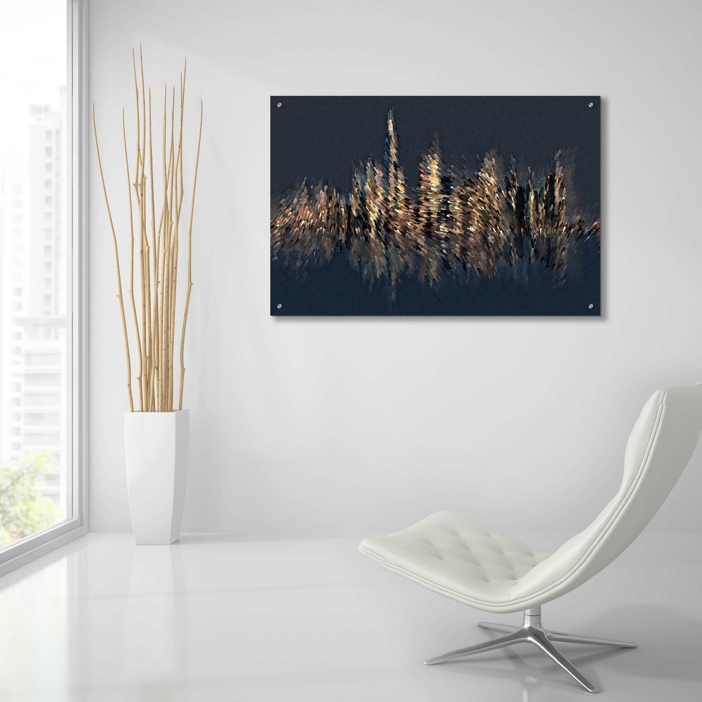 Epic Art 'New York Splash' by David Manlove, Acrylic Glass Wall Art,36x24