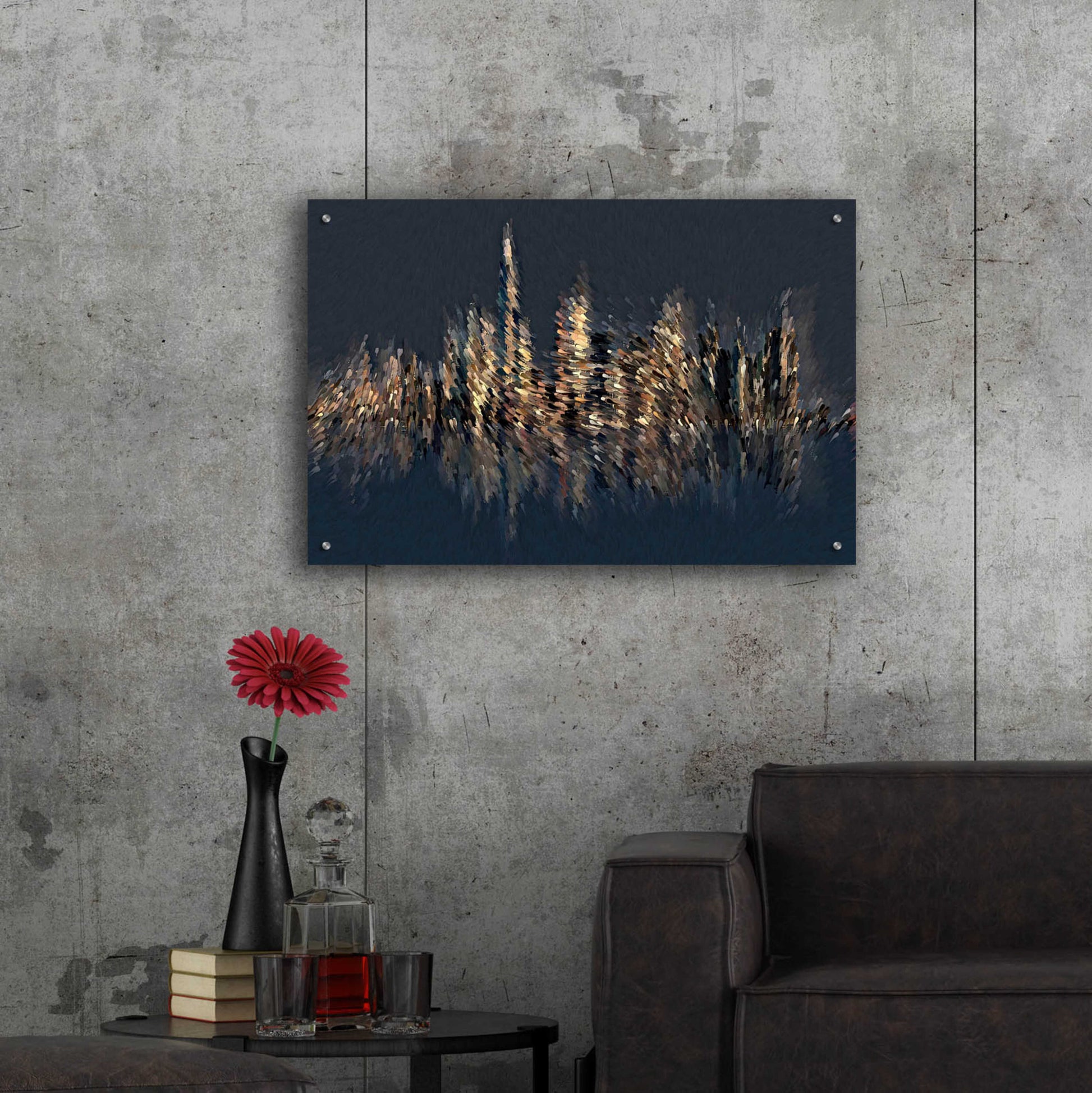 Epic Art 'New York Splash' by David Manlove, Acrylic Glass Wall Art,36x24