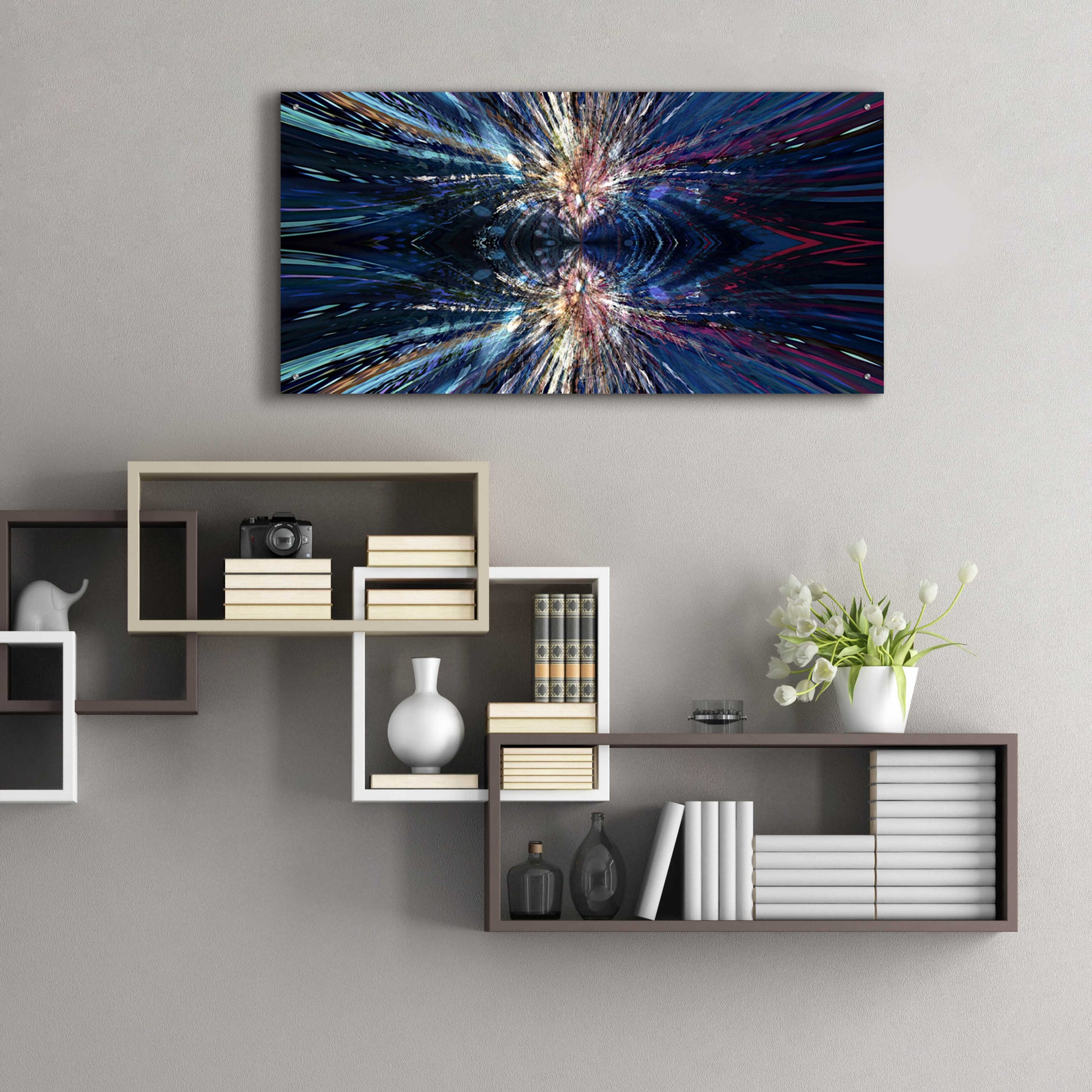 Epic Art 'A Space Odyssey' by David Manlove, Acrylic Glass Wall Art,48x24