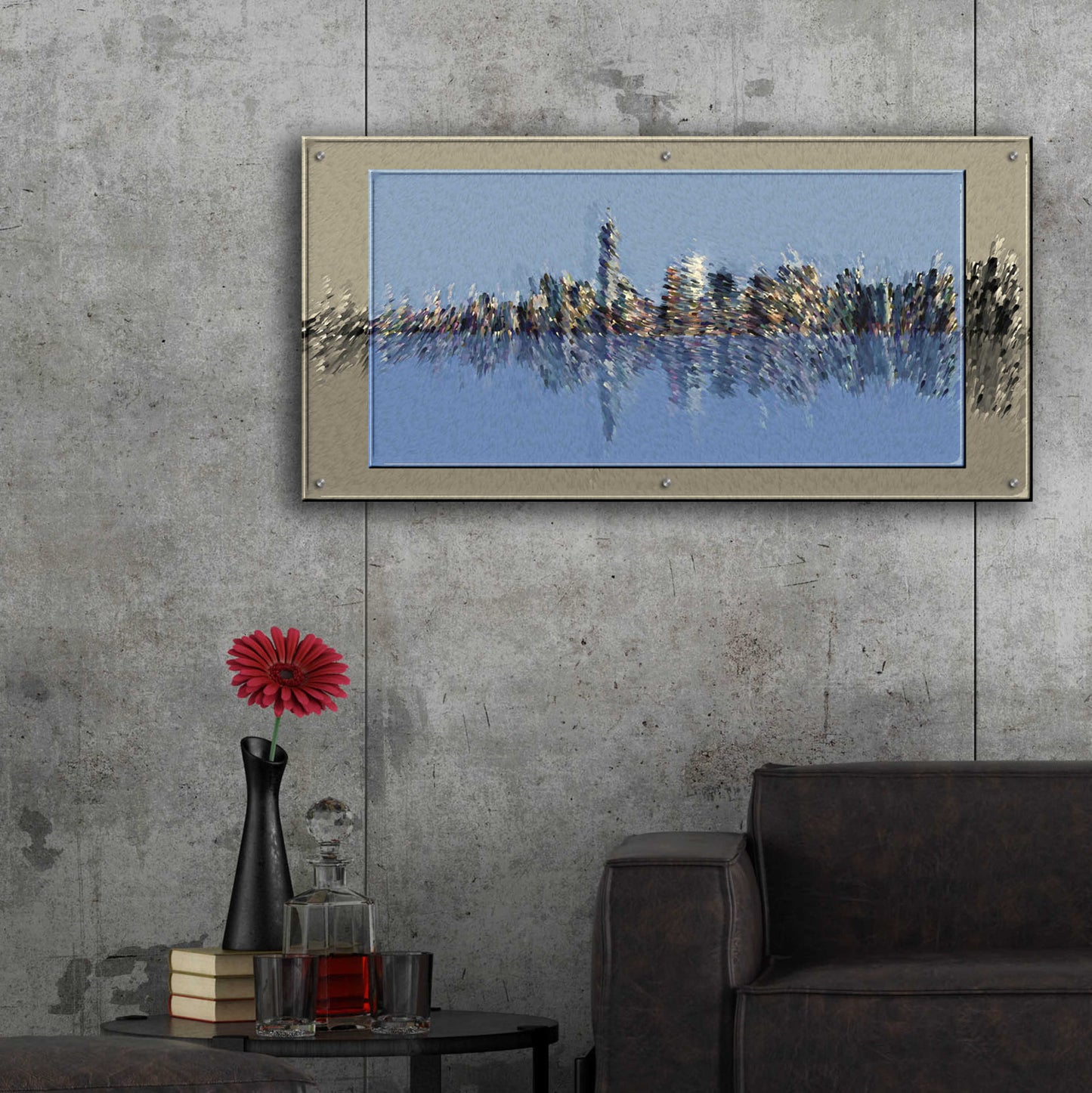 Epic Art 'New York Splash 3' by David Manlove, Acrylic Glass Wall Art,48x24