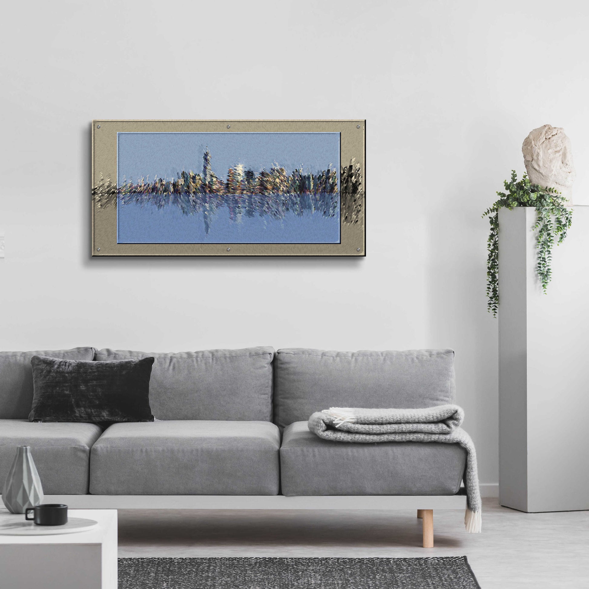 Epic Art 'New York Splash 3' by David Manlove, Acrylic Glass Wall Art,48x24