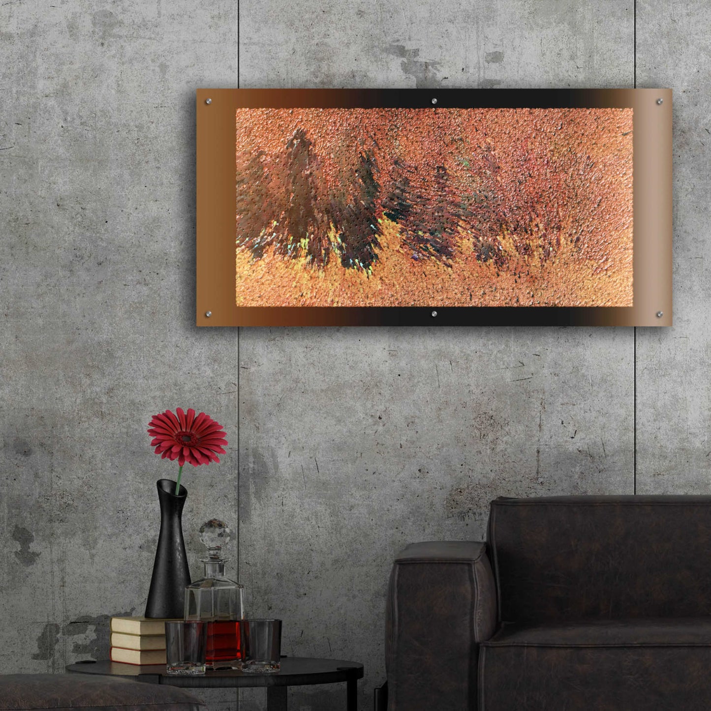 Epic Art 'Rust 2' by David Manlove, Acrylic Glass Wall Art,48x24