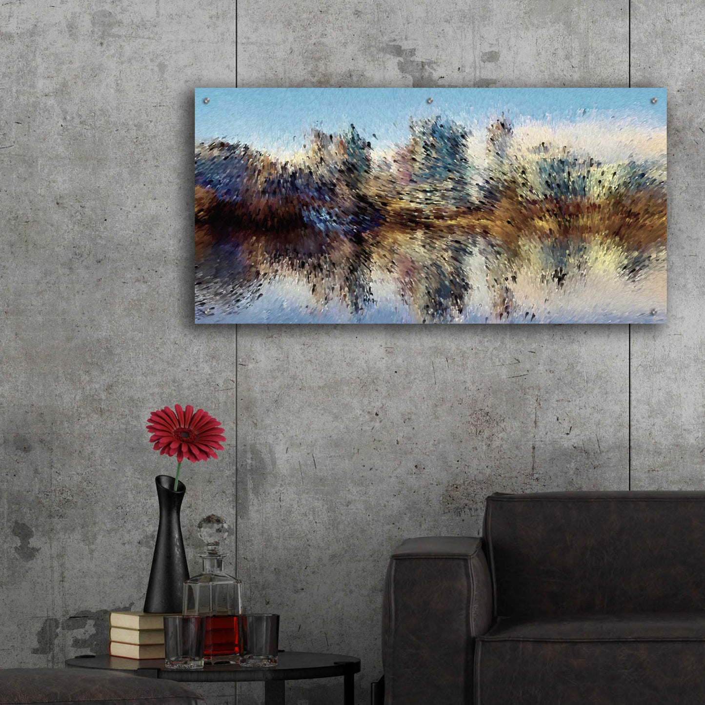 Epic Art 'Urban Lake Wind' by David Manlove, Acrylic Glass Wall Art,48x24