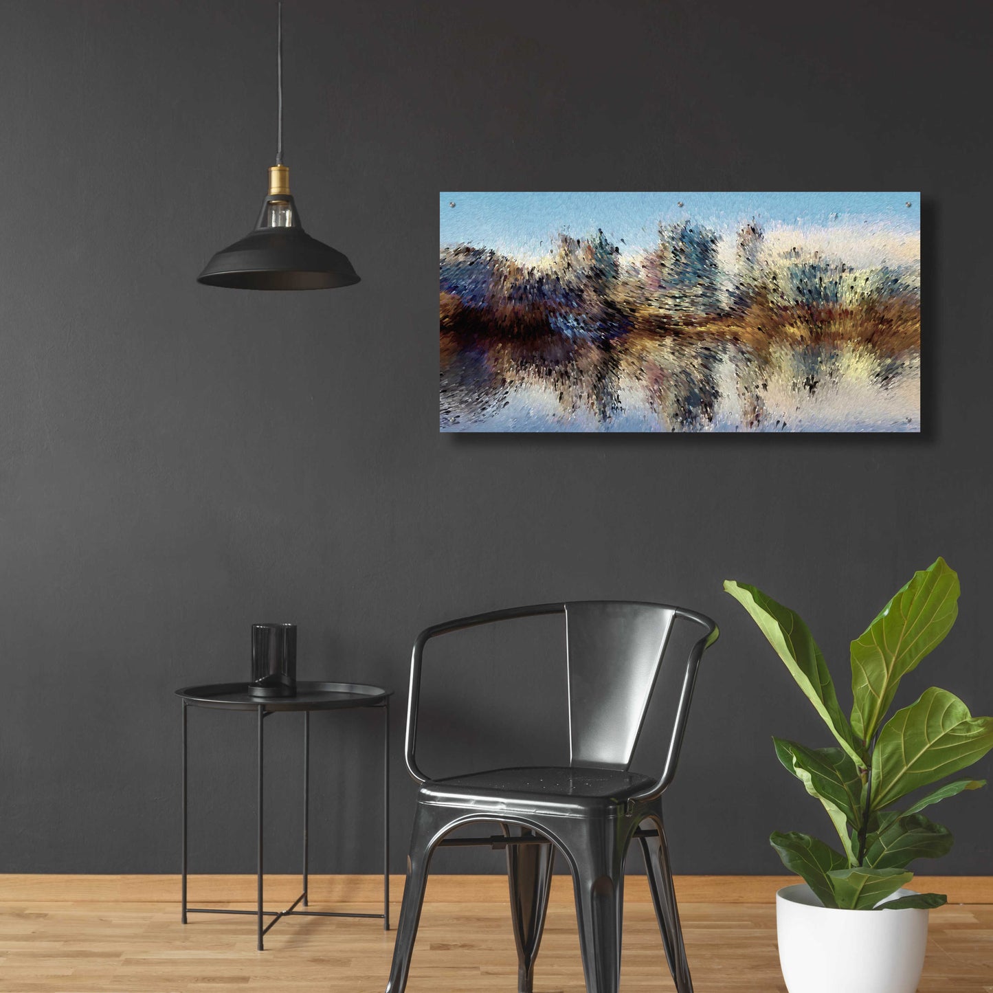 Epic Art 'Urban Lake Wind' by David Manlove, Acrylic Glass Wall Art,48x24