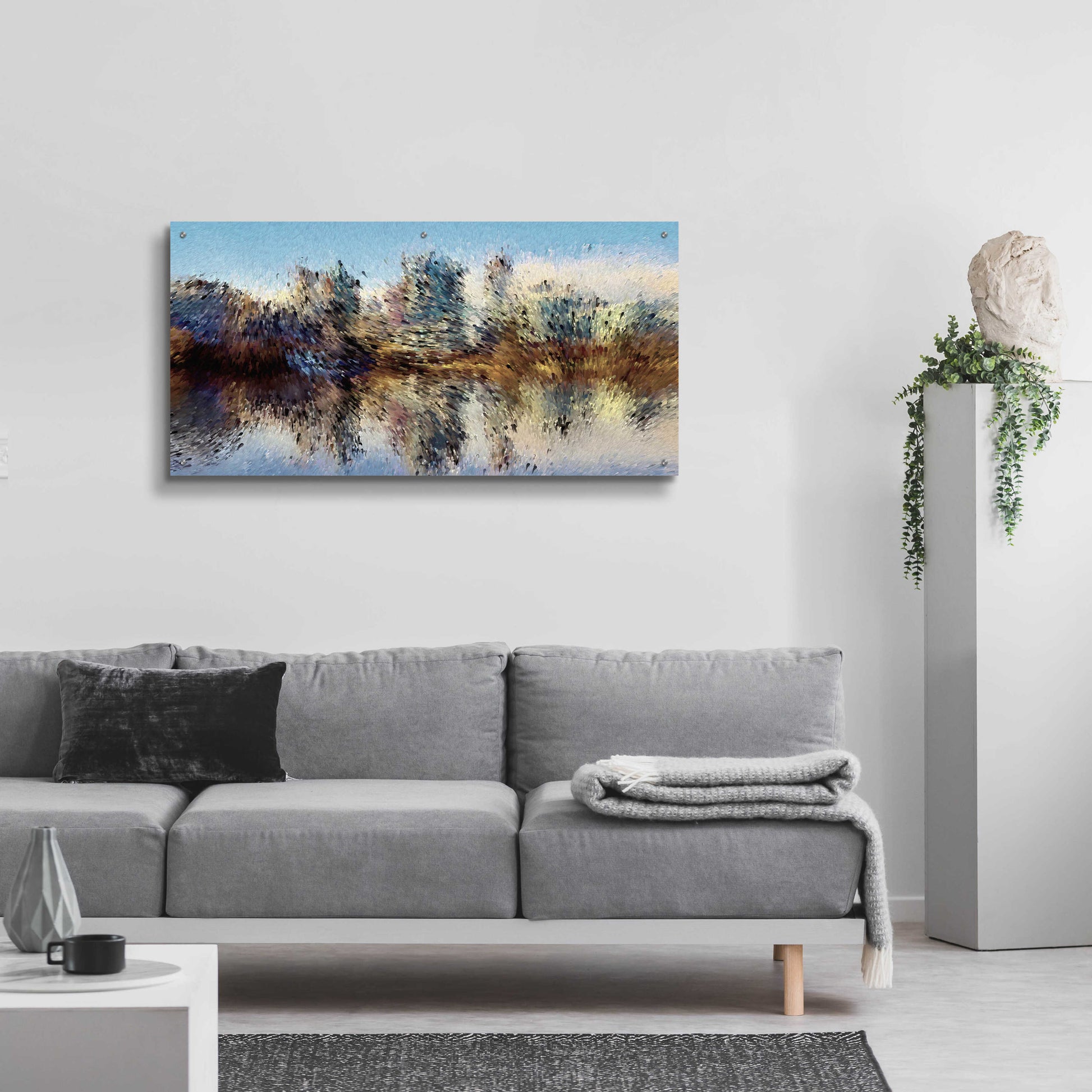 Epic Art 'Urban Lake Wind' by David Manlove, Acrylic Glass Wall Art,48x24