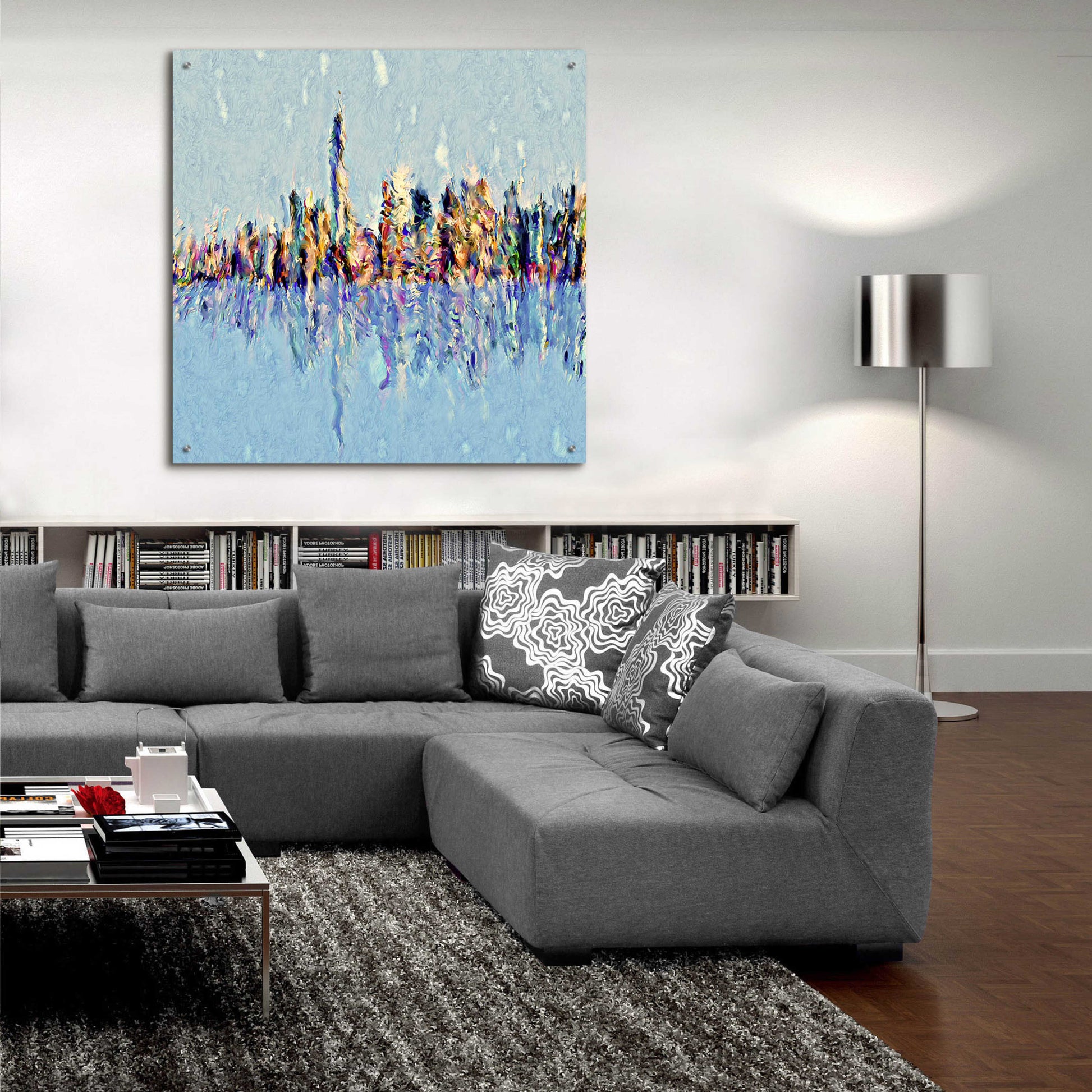 Epic Art 'New York Guache' by David Manlove, Acrylic Glass Wall Art,36x36