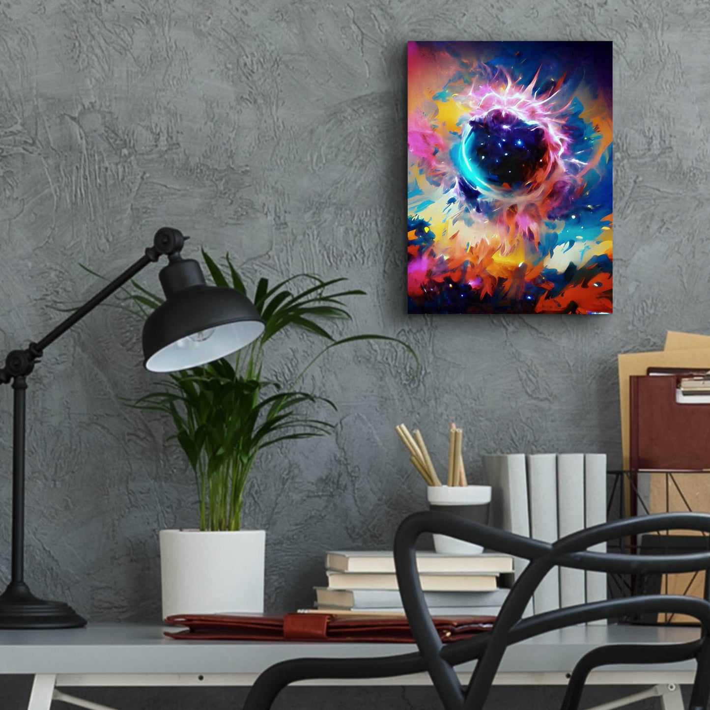 Epic Art 'Black Sun' by David Manlove, Acrylic Glass Wall Art,12x16