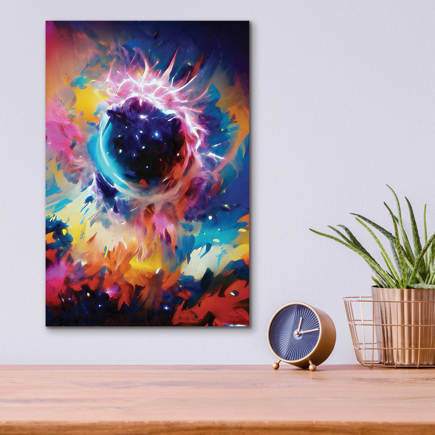 Epic Art 'Black Sun' by David Manlove, Acrylic Glass Wall Art,12x16