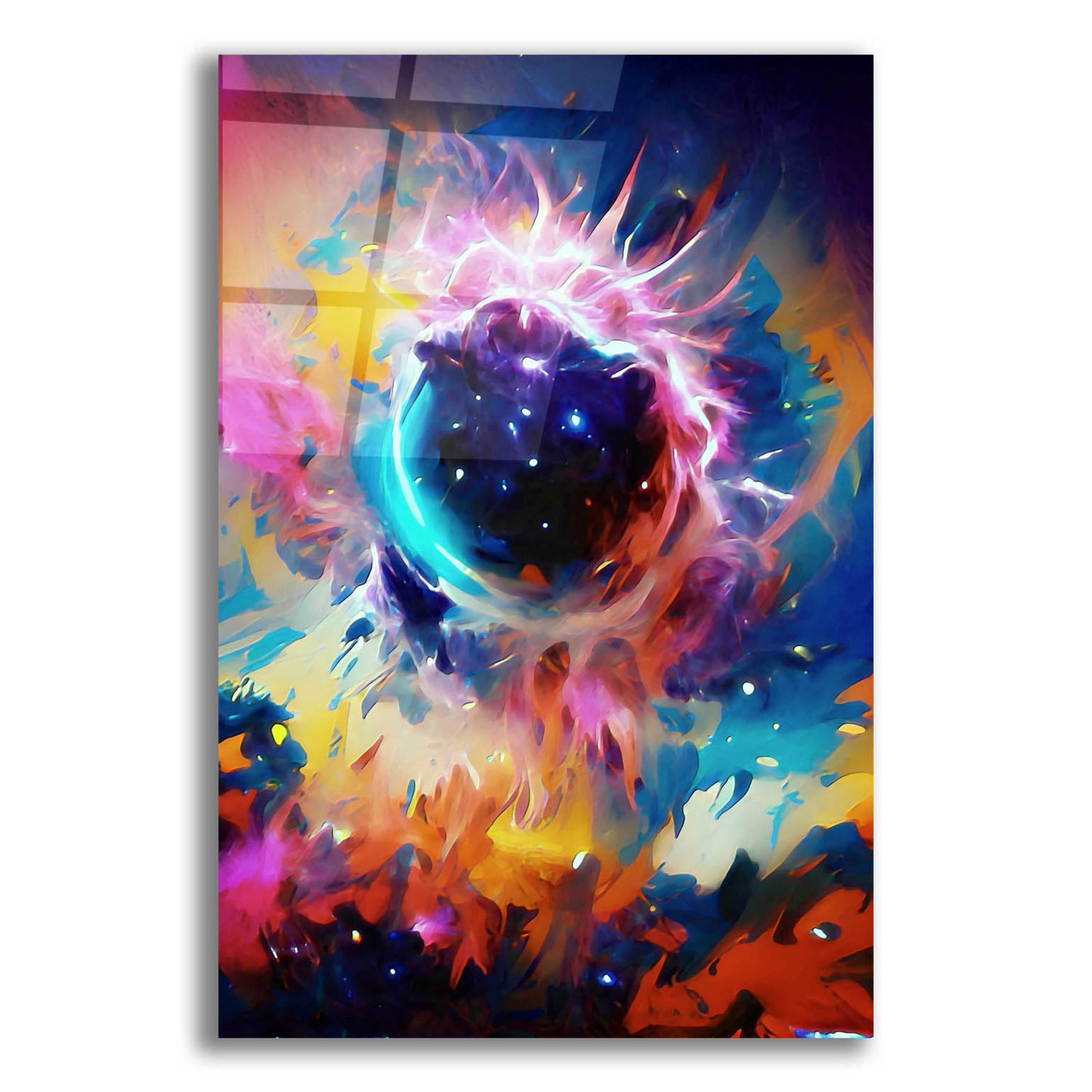 Epic Art 'Black Sun' by David Manlove, Acrylic Glass Wall Art,12x16