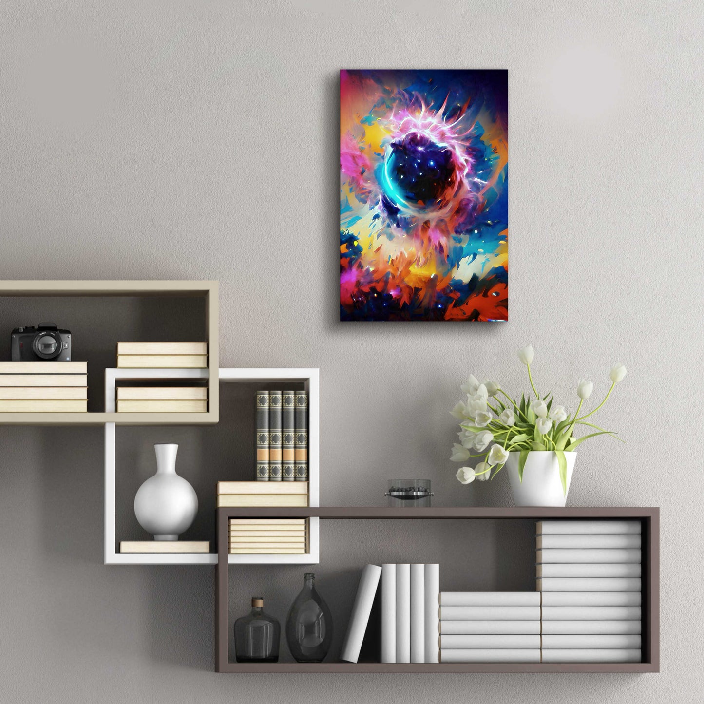 Epic Art 'Black Sun' by David Manlove, Acrylic Glass Wall Art,16x24