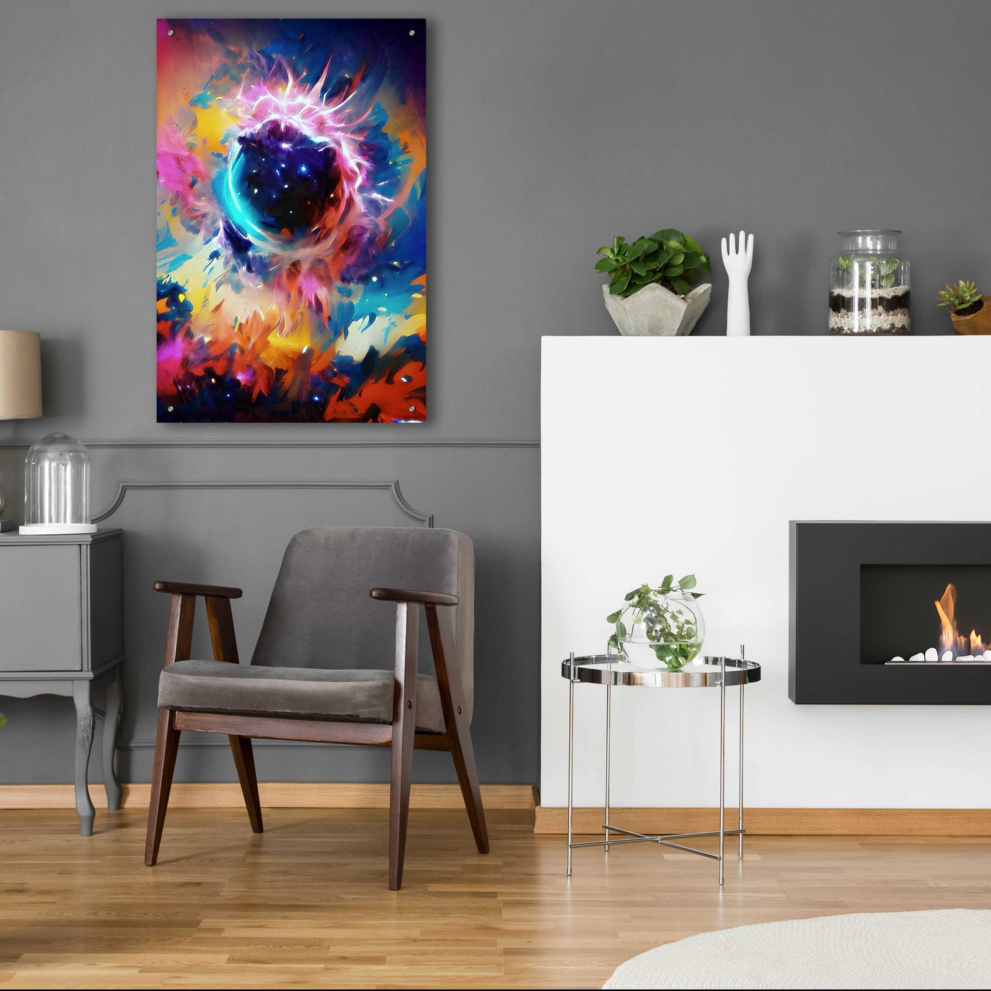 Epic Art 'Black Sun' by David Manlove, Acrylic Glass Wall Art,24x36