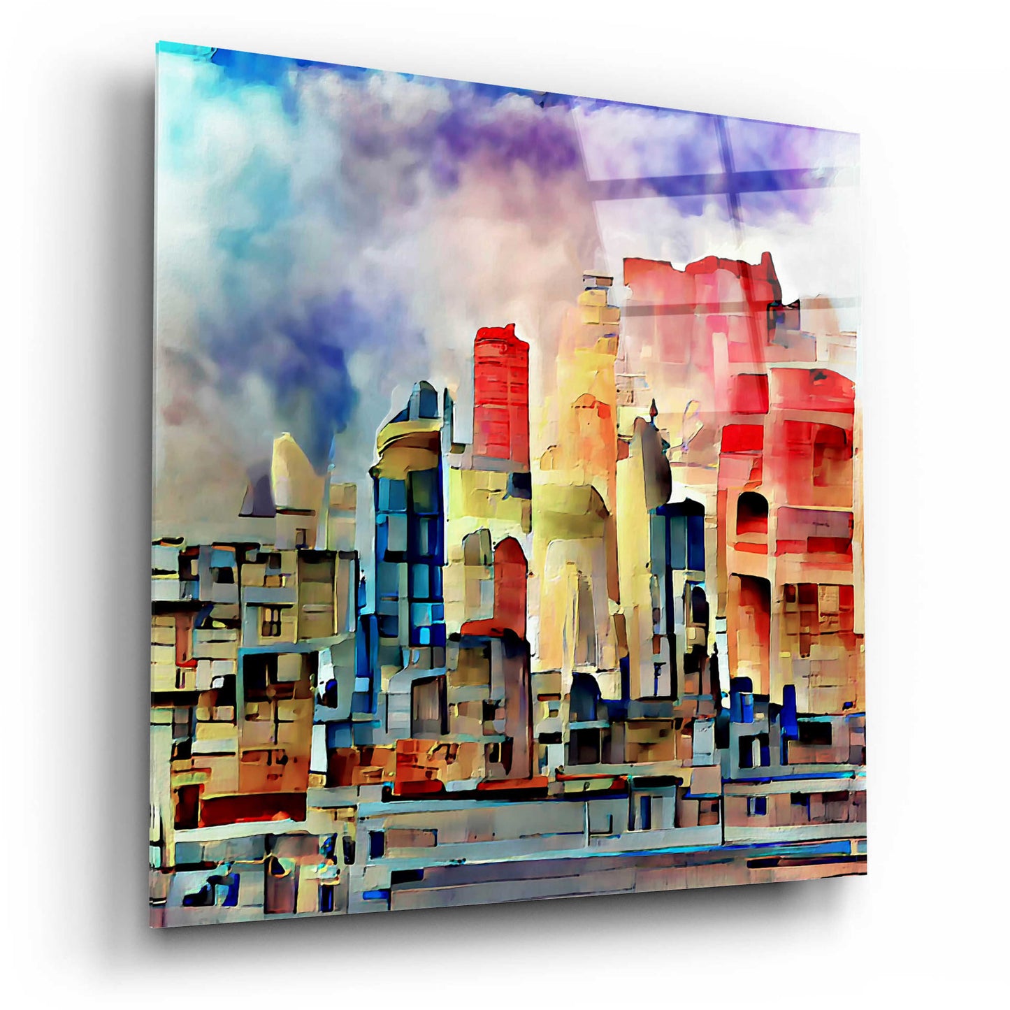 Epic Art 'Colorful Architecture 2' by David Manlove, Acrylic Glass Wall Art,12x12