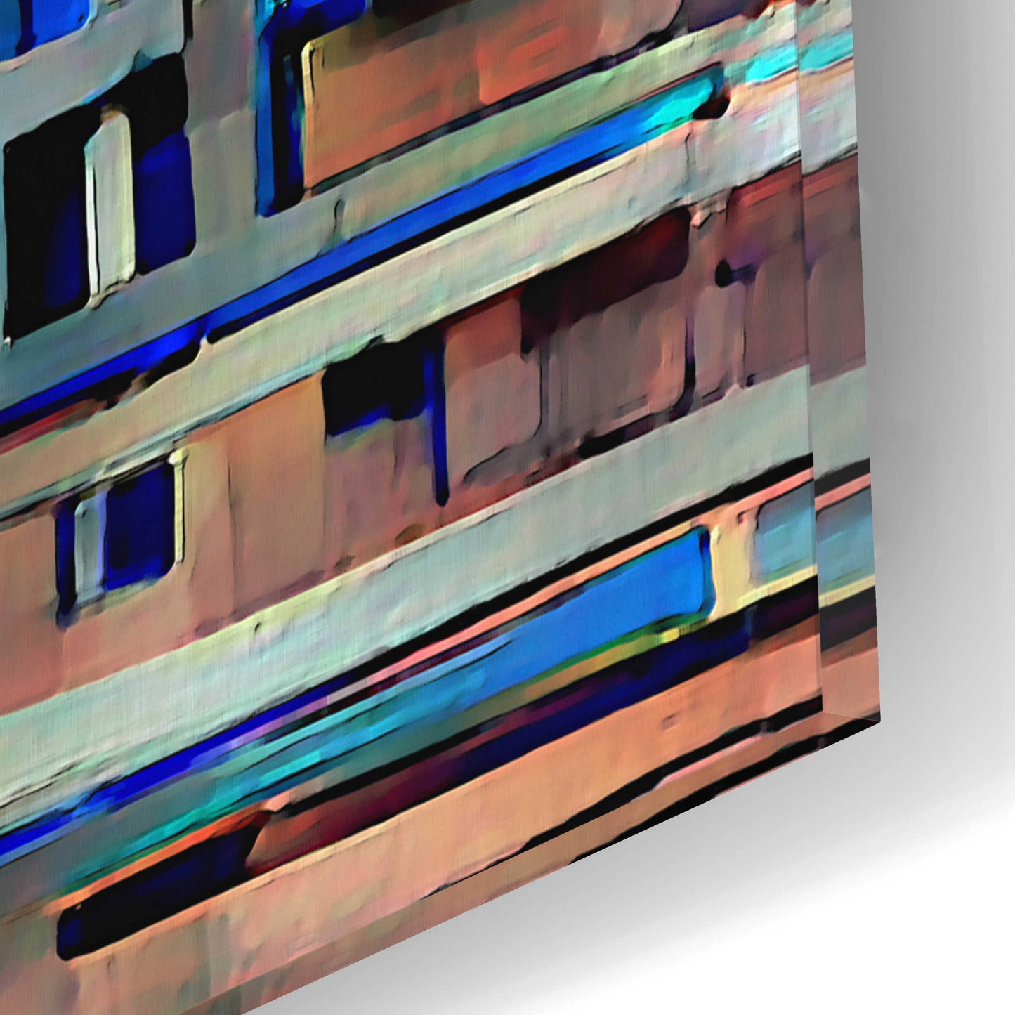 Epic Art 'Colorful Architecture 2' by David Manlove, Acrylic Glass Wall Art,12x12