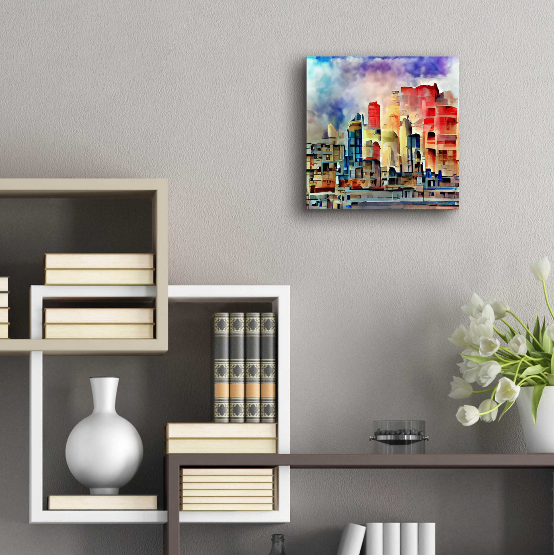 Epic Art 'Colorful Architecture 2' by David Manlove, Acrylic Glass Wall Art,12x12