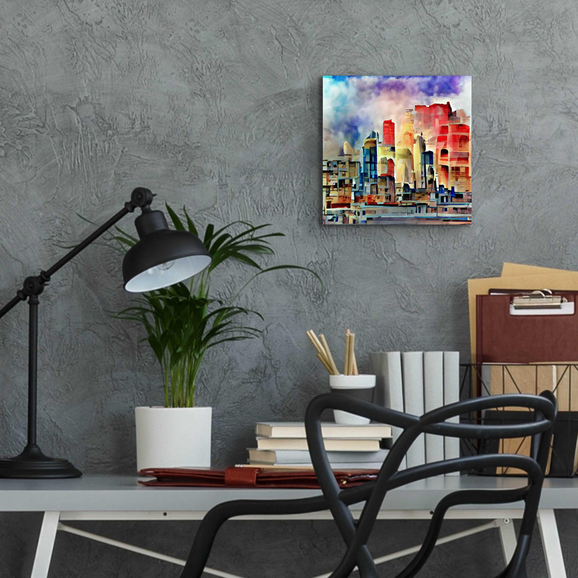 Epic Art 'Colorful Architecture 2' by David Manlove, Acrylic Glass Wall Art,12x12