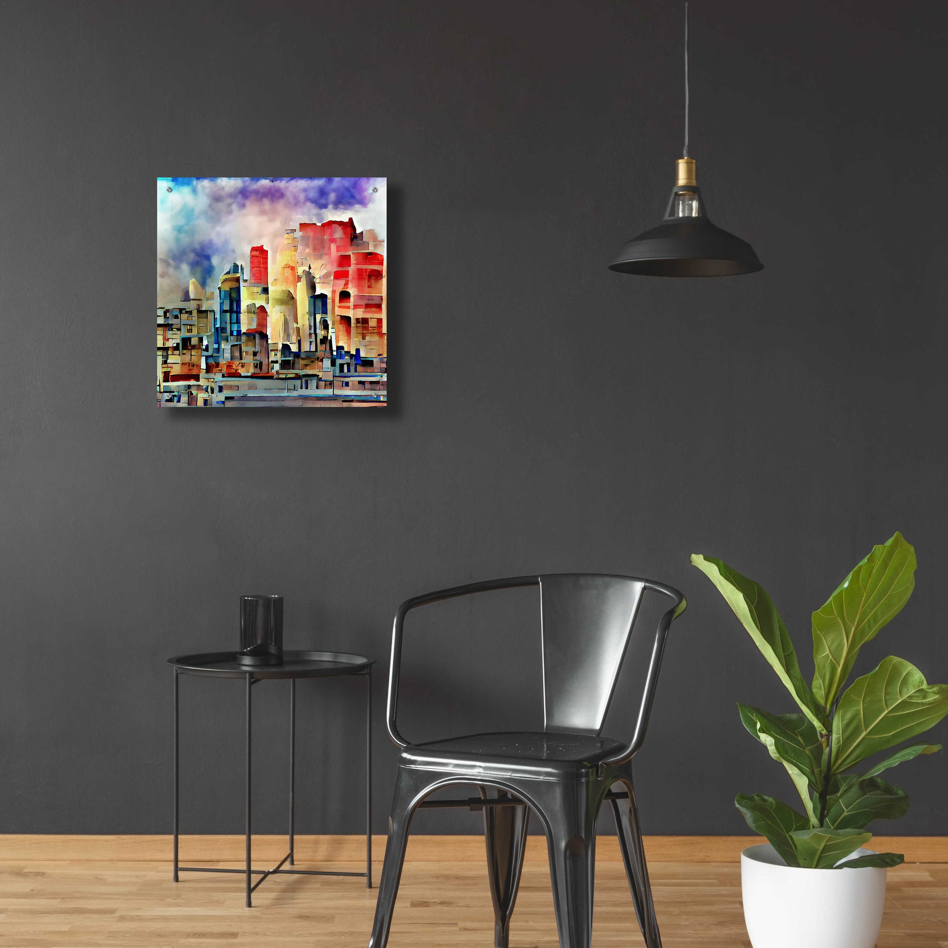 Epic Art 'Colorful Architecture 2' by David Manlove, Acrylic Glass Wall Art,24x24