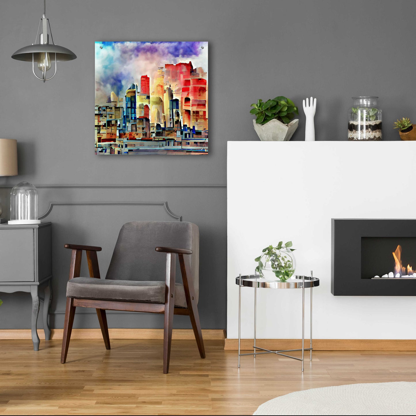 Epic Art 'Colorful Architecture 2' by David Manlove, Acrylic Glass Wall Art,24x24