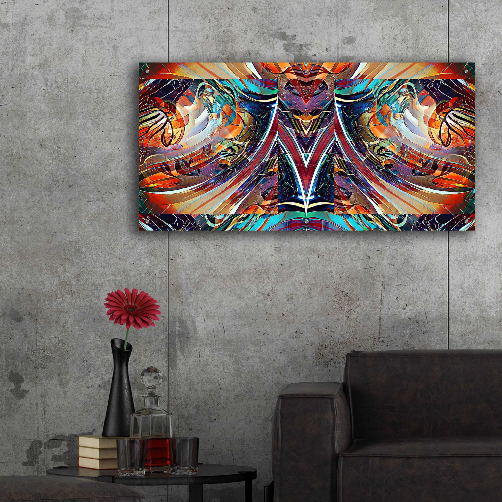 Epic Art 'Musical Glass II' by David Manlove, Acrylic Glass Wall Art,48x24