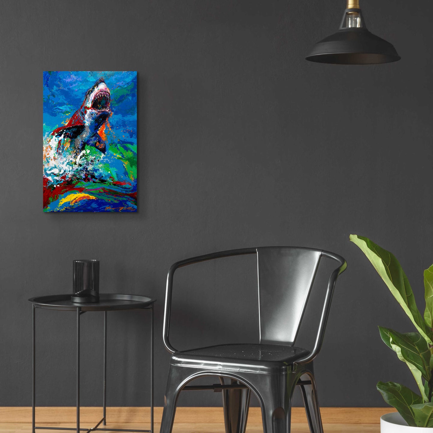 Epic Art 'The Lawyer Breeching Great White Shark' by Jace D McTier, Acrylic Glass Wall Art,16x24