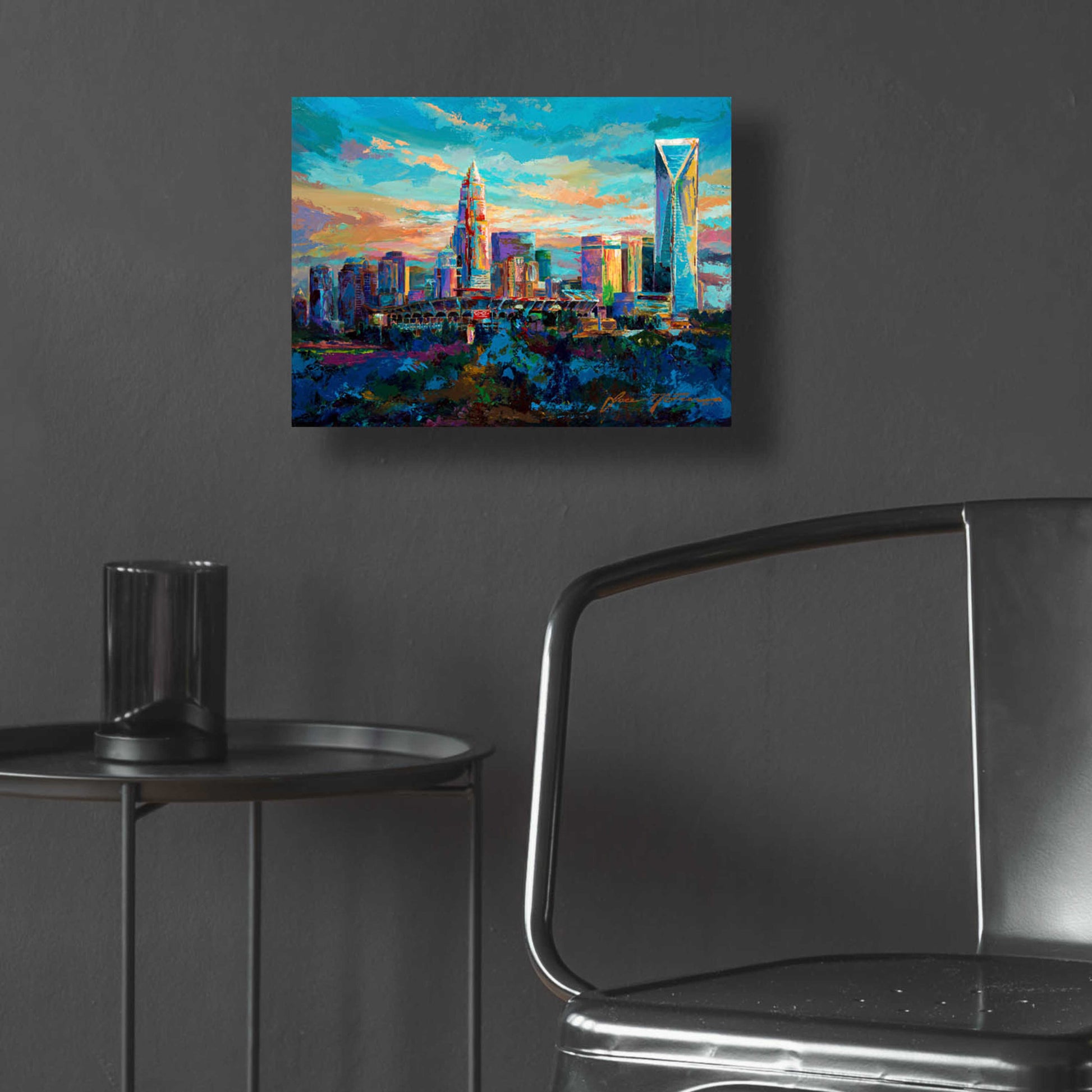 Epic Art 'The Queen City Charlotte North Carolina' by Jace D McTier, Acrylic Glass Wall Art,16x12