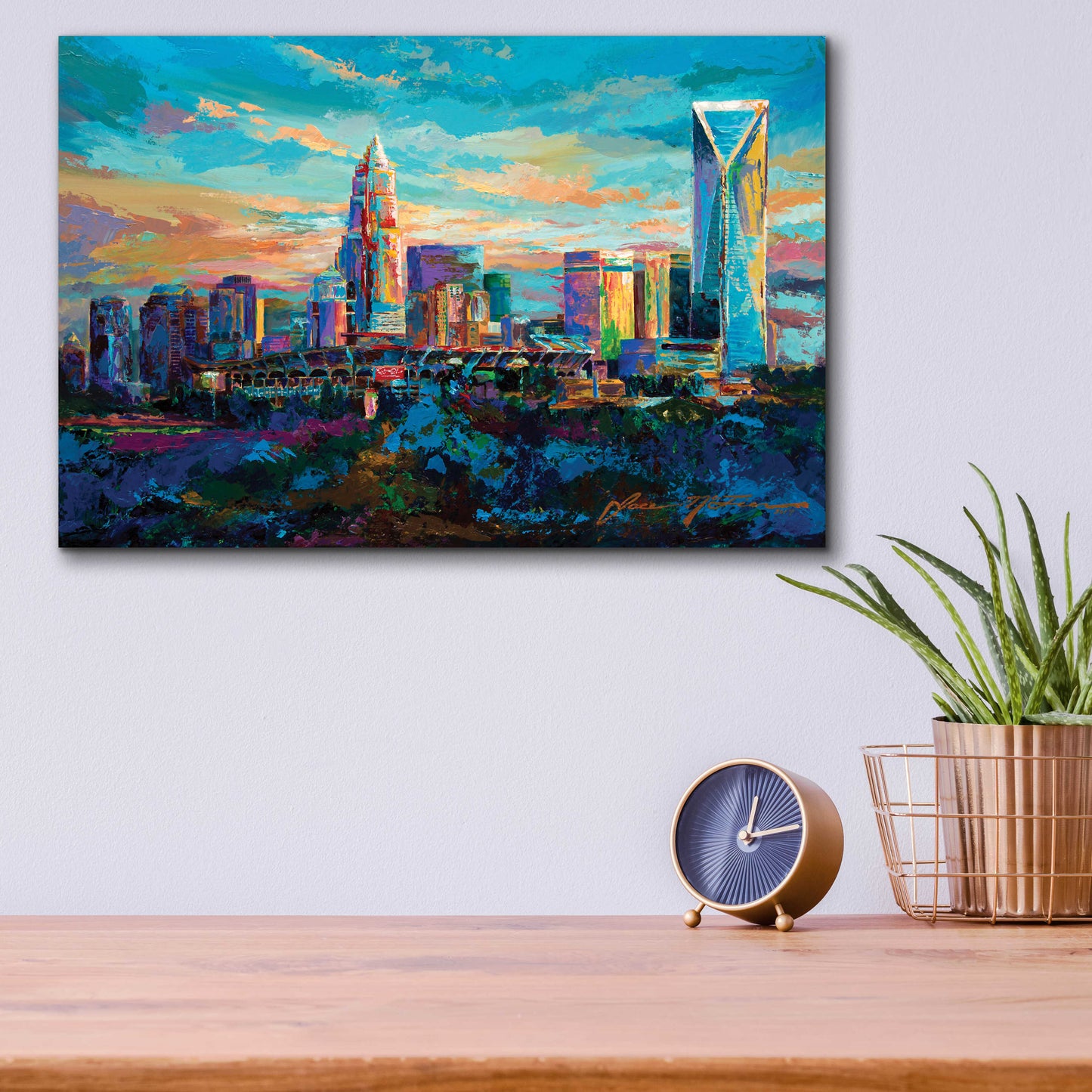 Epic Art 'The Queen City Charlotte North Carolina' by Jace D McTier, Acrylic Glass Wall Art,16x12