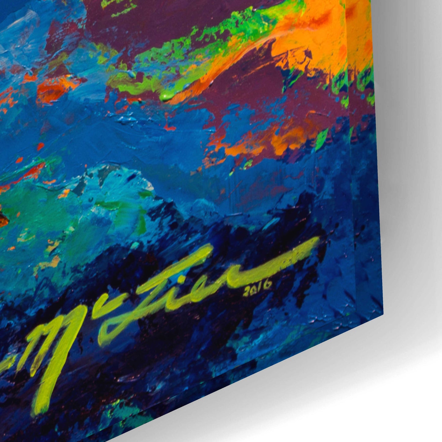 Epic Art 'After Dinner Swim Hammer Head Shark' by Jace D McTier, Acrylic Glass Wall Art,24x16