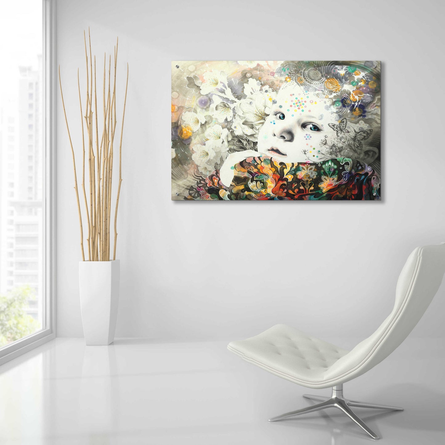 Epic Art 'Blooming' by MinJae, Acrylic Glass Wall Art,36x24