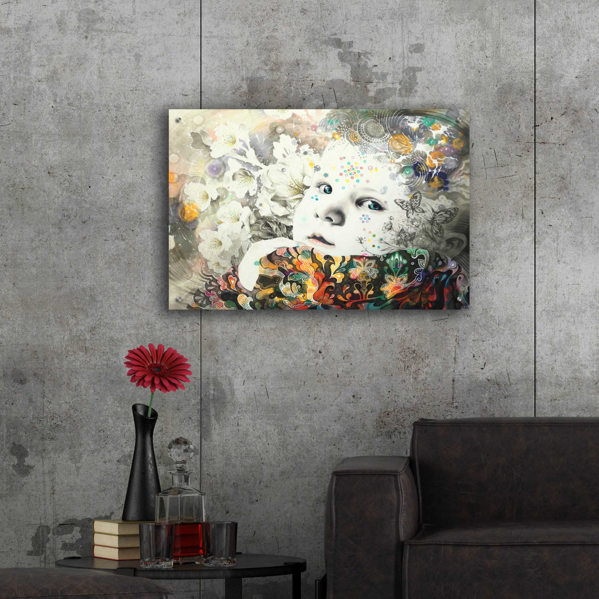 Epic Art 'Blooming' by MinJae, Acrylic Glass Wall Art,36x24