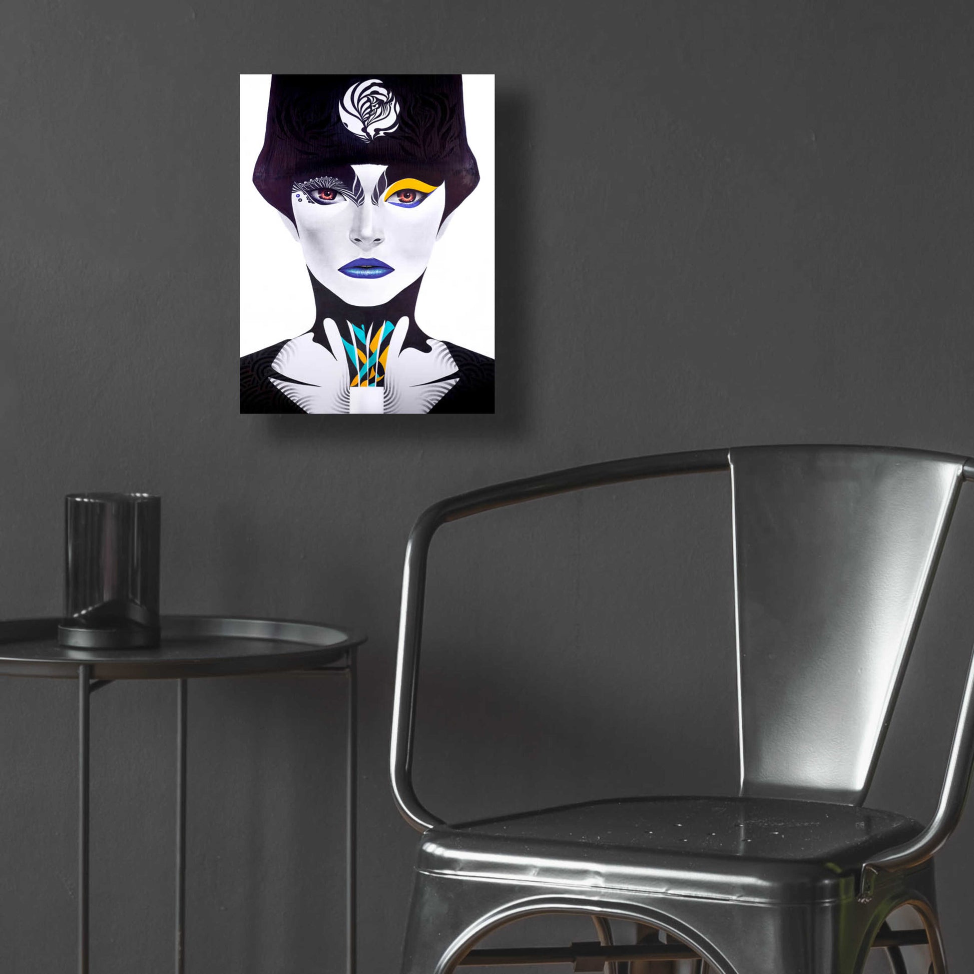 Epic Art 'Blue Lip' by MinJae, Acrylic Glass Wall Art,12x16