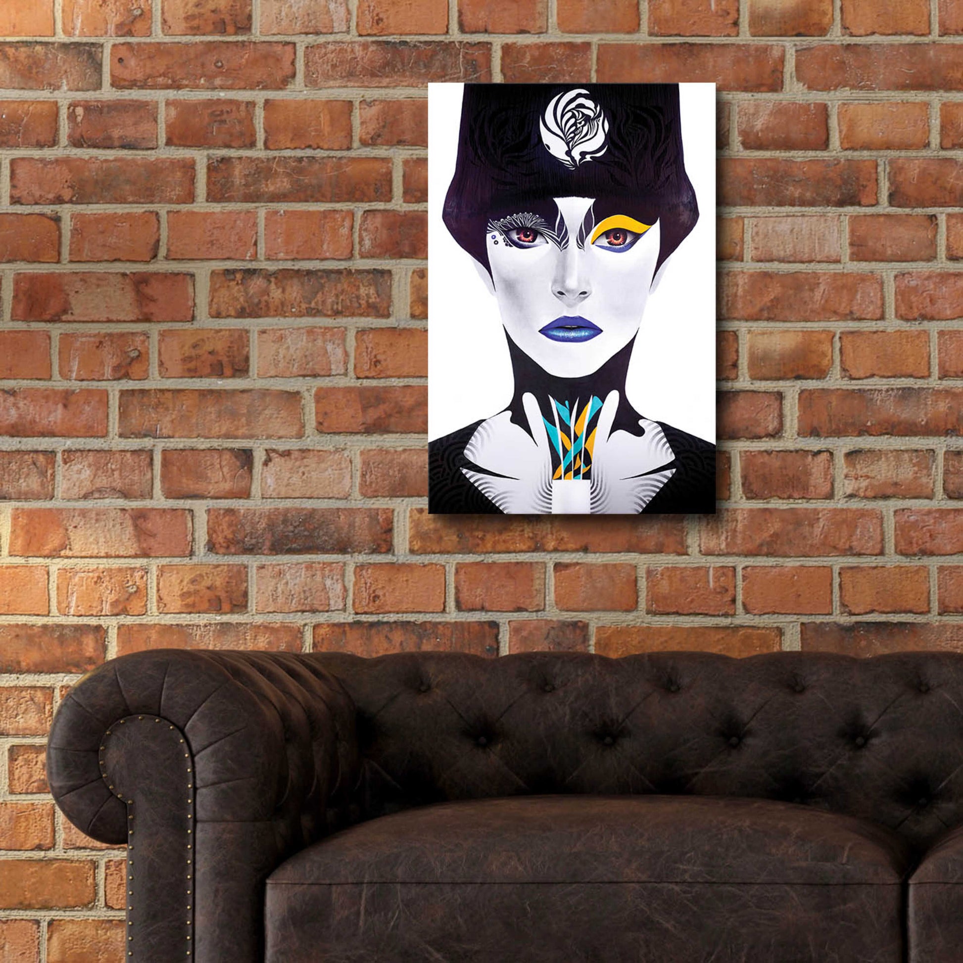 Epic Art 'Blue Lip' by MinJae, Acrylic Glass Wall Art,16x24