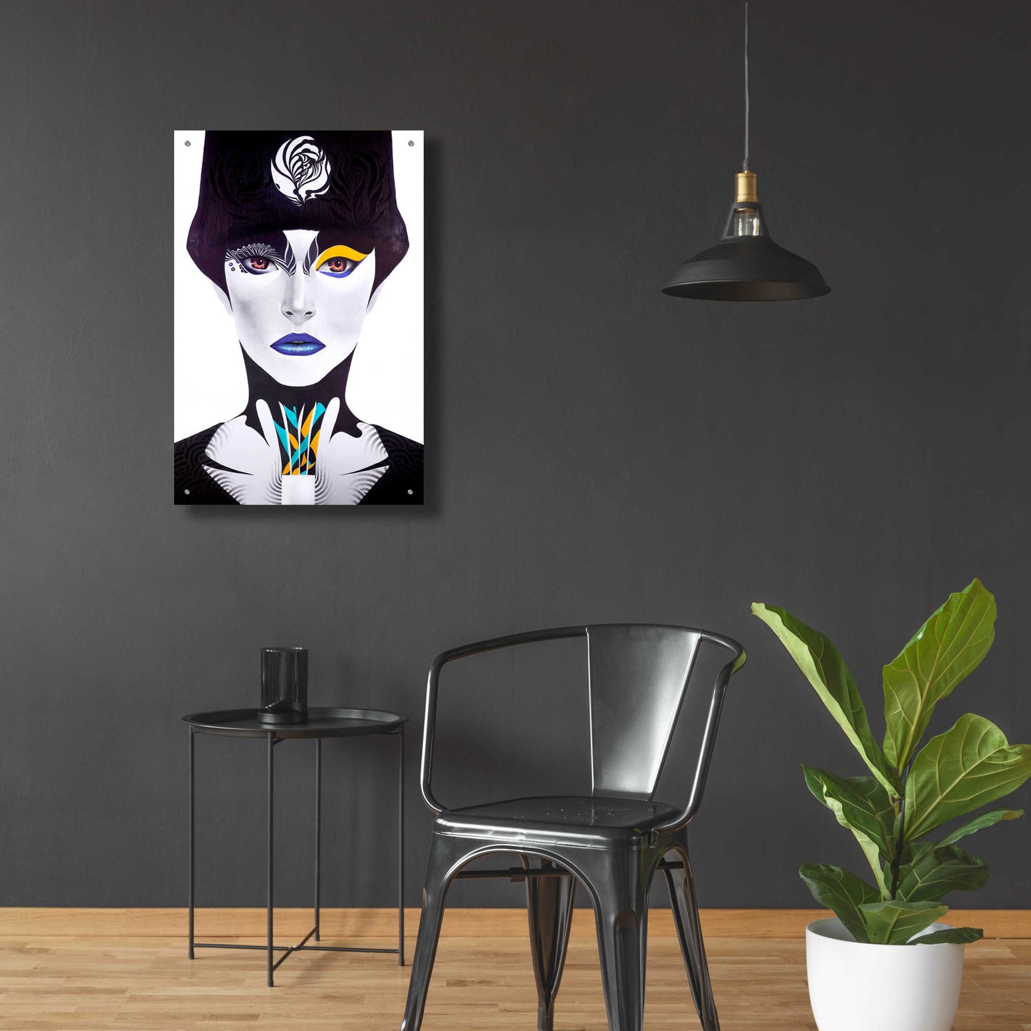 Epic Art 'Blue Lip' by MinJae, Acrylic Glass Wall Art,24x36