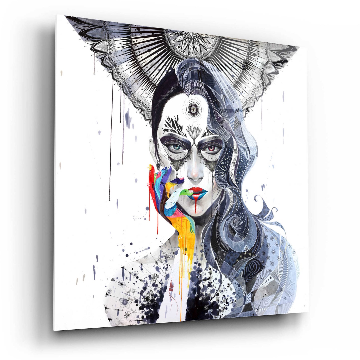 Epic Art 'Janus' by MinJae, Acrylic Glass Wall Art,12x12