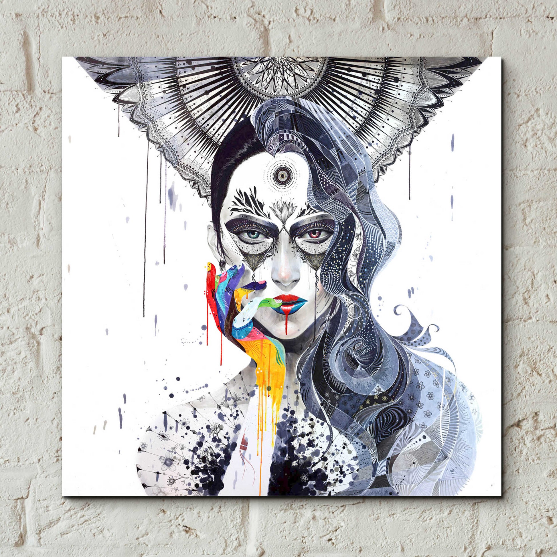 Epic Art 'Janus' by MinJae, Acrylic Glass Wall Art,12x12