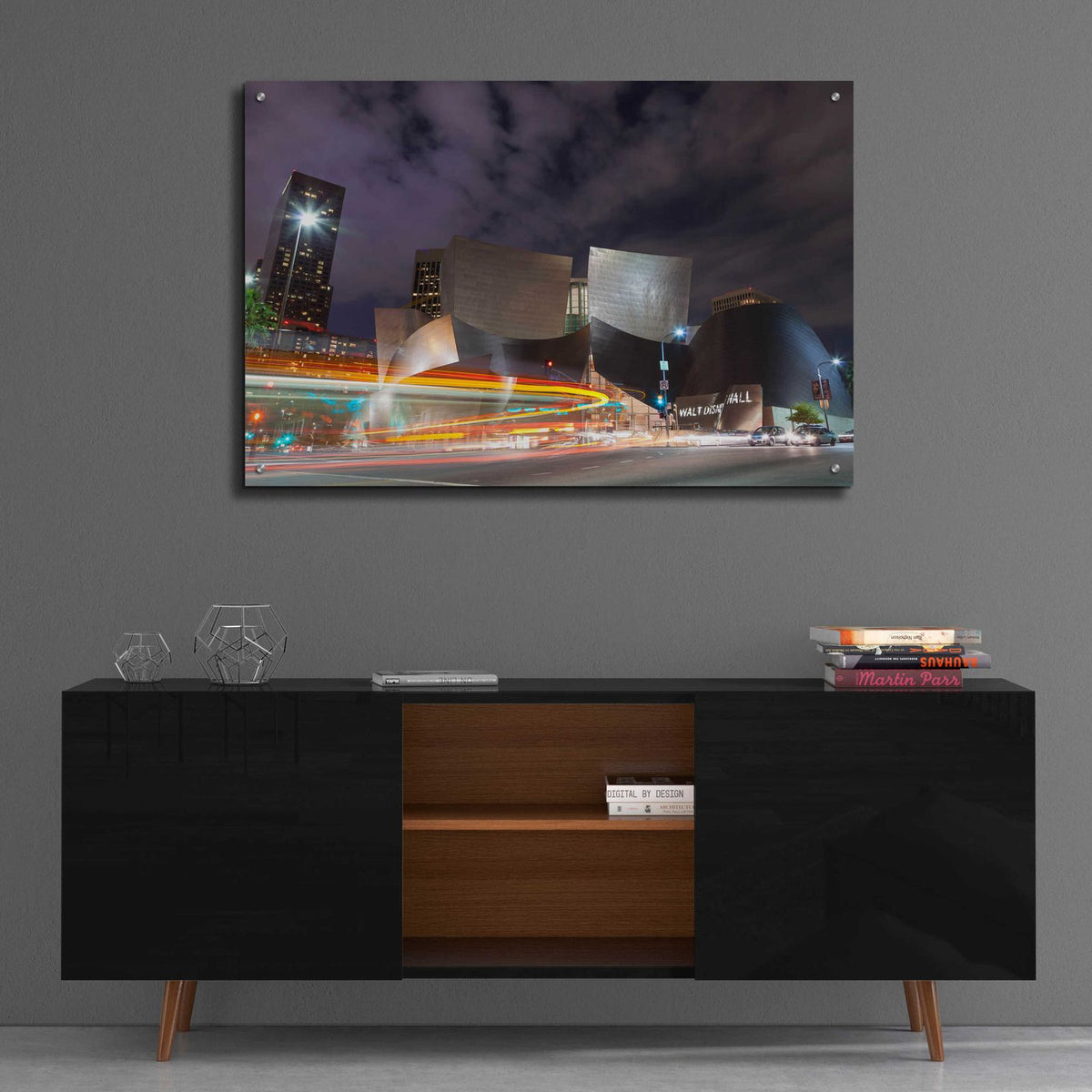 Bus Streak Concert Hall by Chris Moyer - 36x24 acrylic wall art in a room