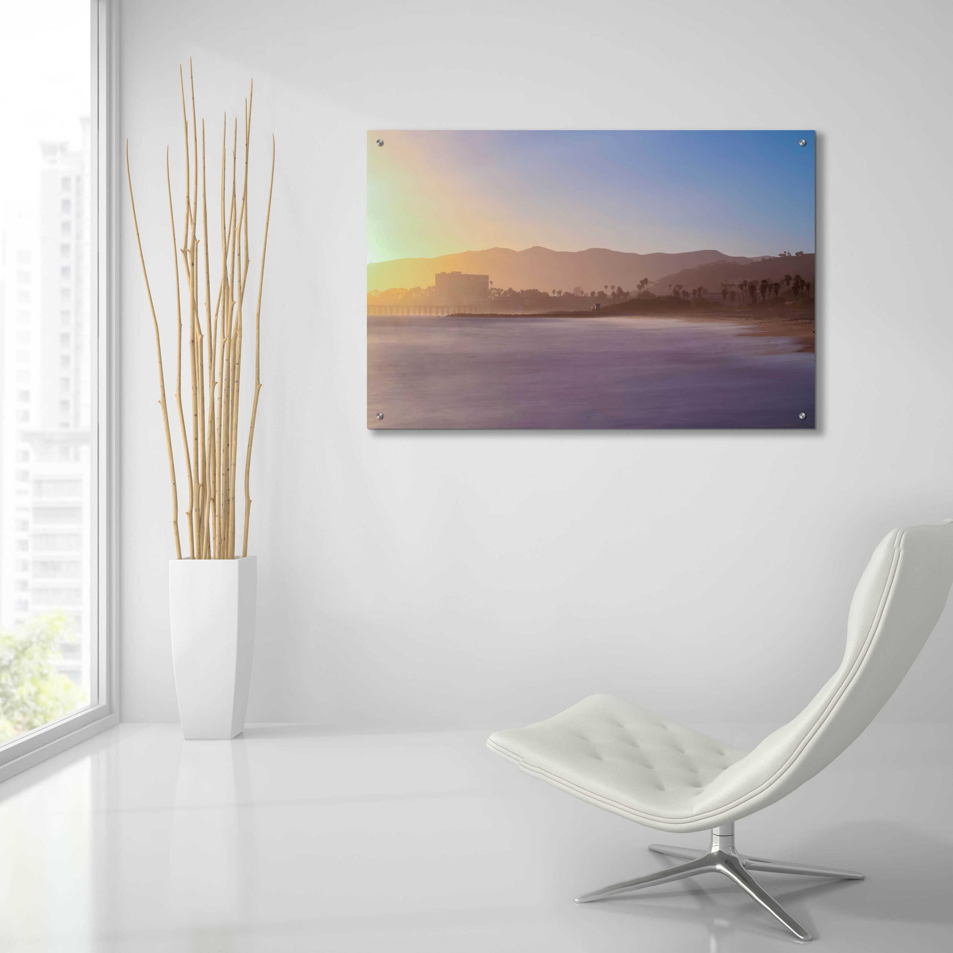 Epic Art 'Down the Beach' by Chris Moyer, Acrylic Glass Wall Art,36x24